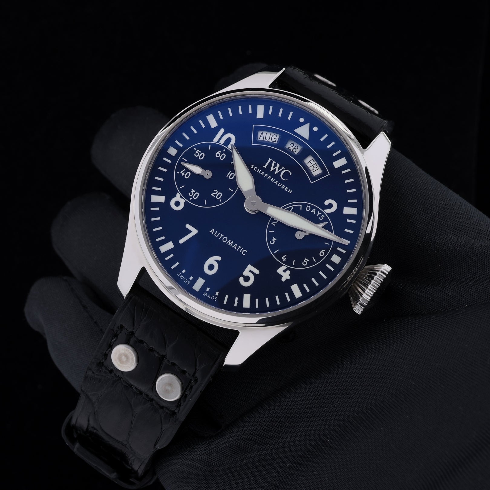 IWC Große Fliegeruhr Pilot’s Watch, 150 Jahre Edition, Jahreskalender, Ref. IW502708, B+P - LUXUHRIA