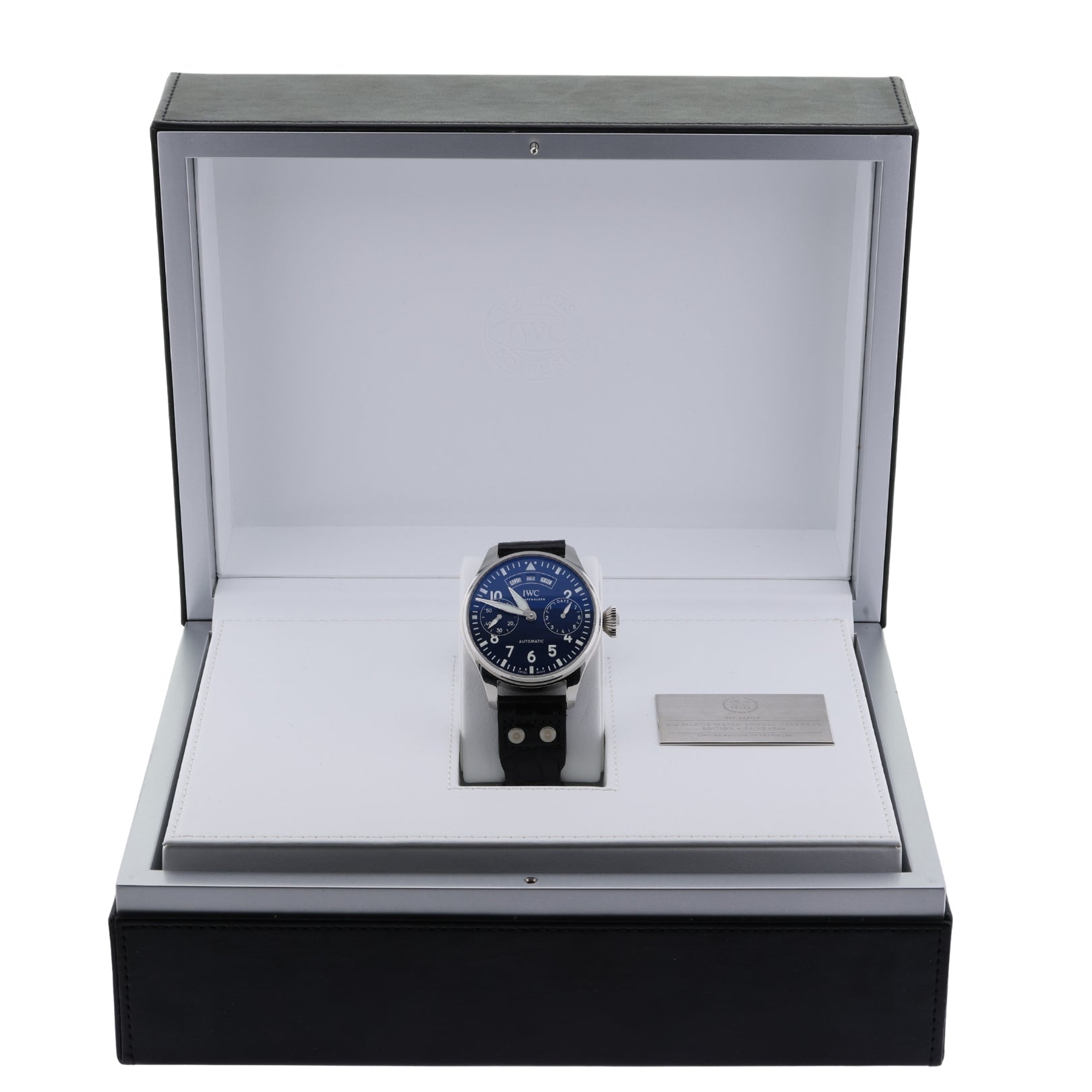 IWC Große Fliegeruhr Pilot’s Watch, 150 Jahre Edition, Jahreskalender, Ref. IW502708, B+P - LUXUHRIA