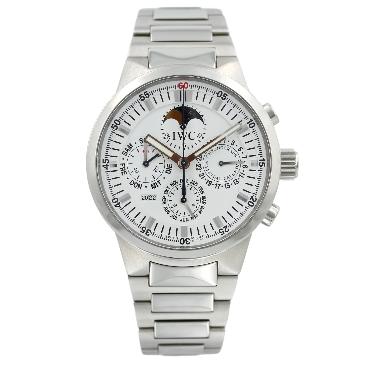 IWC GST Perpetual Calendar 43mm, Chronograph, White Dial, Ref. IW3756,