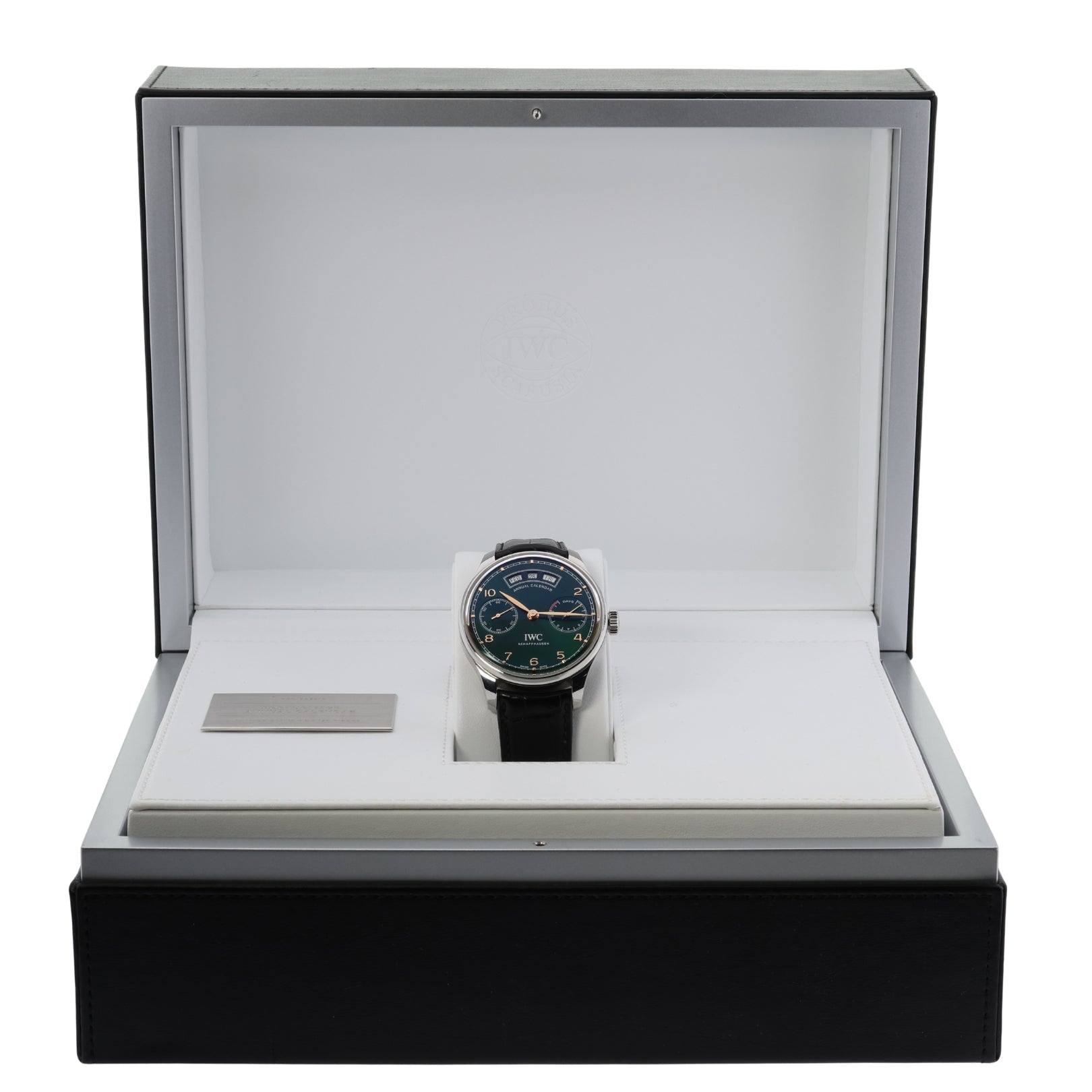IWC Portugieser Annual Calendar, Limited Edition, Green Dial, Ref. IW503510, B+P - LUXUHRIA