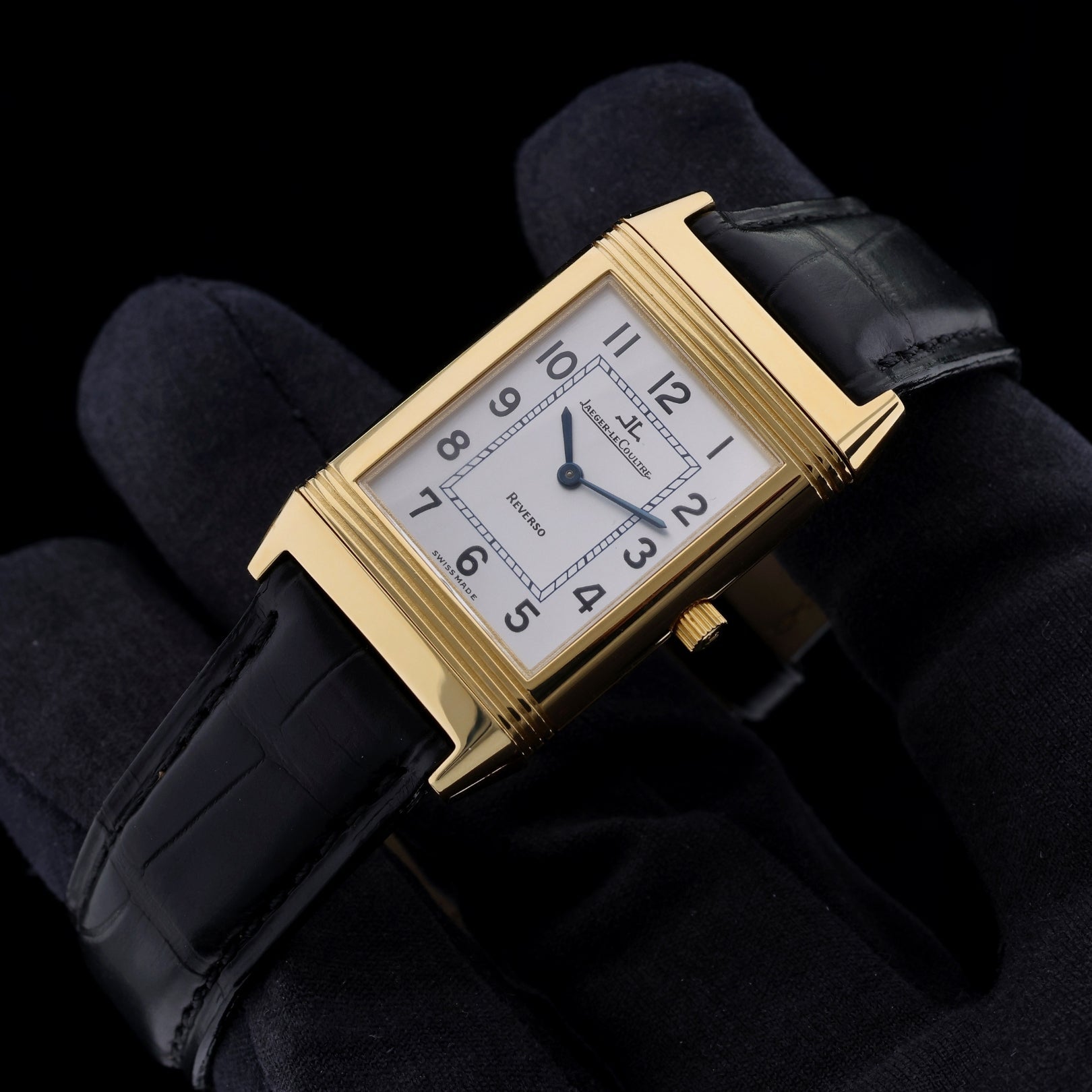 Jaeger - LeCoultre Reverso Classique, Gelbgold, Ref. 250.1.86, B+P - LUXUHRIA