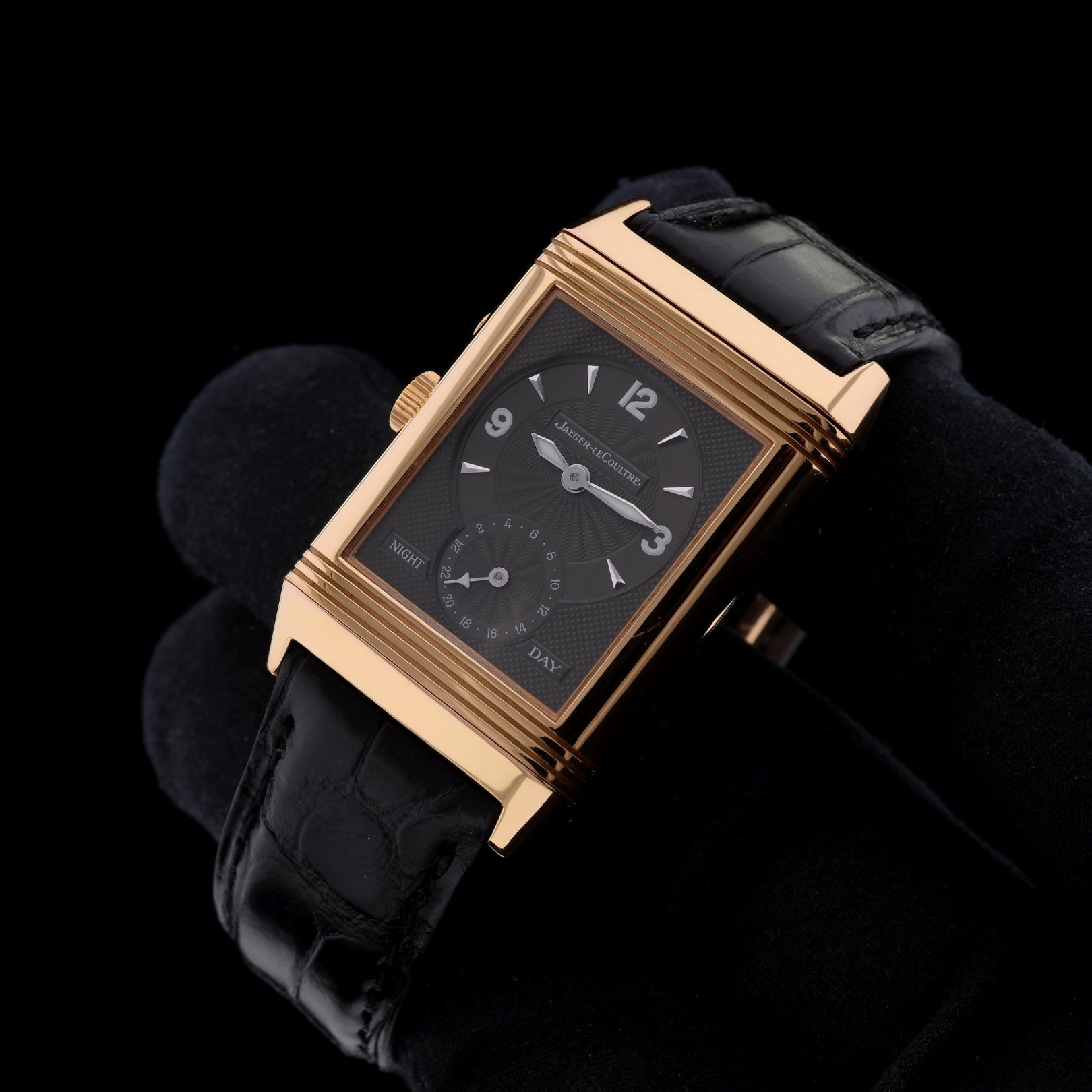 Jaeger - LeCoultre Reverso Duoface, Night & Day, Rosegold, 42.2x26mm, Ref. 270.2.54, mit Box - LUXUHRIA