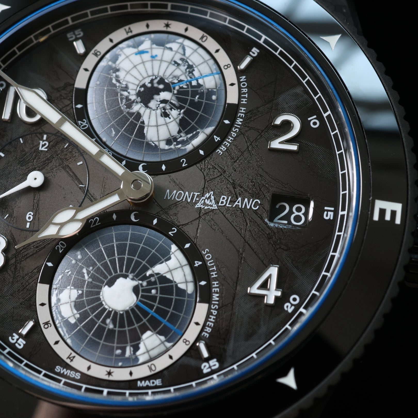 Montblanc 1858 Geosphere CARBO₂ 0 Oxygen, ungetragen, Limited Edition, 1 of 1969, Ref. 132300, B+P - LUXUHRIA