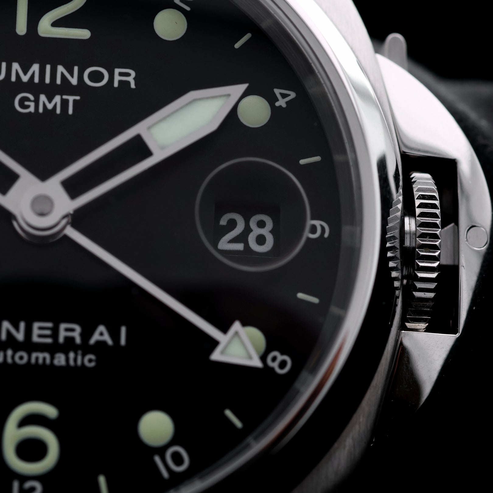 Panerai Luminor GMT Automatic, Edelstahl, Ref. PAM00160, mit Box & Bucherer Zertifikat - LUXUHRIA