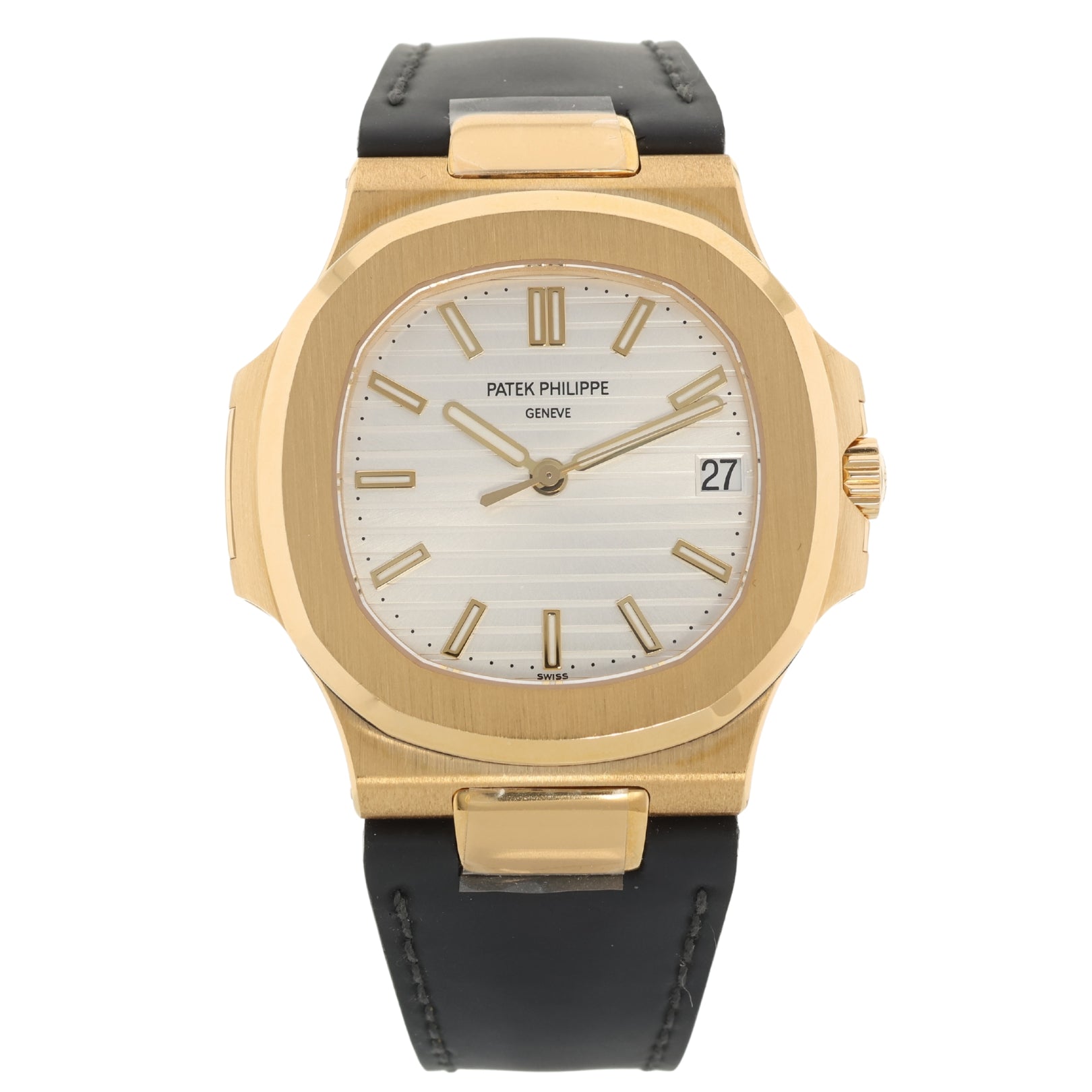 Patek Philippe Nautilus Jumbo , 40mm, Gelbgold, White Dial, Ref. 5711J - 001, mit Box+Auszug Erstkaufre. - LUXUHRIA