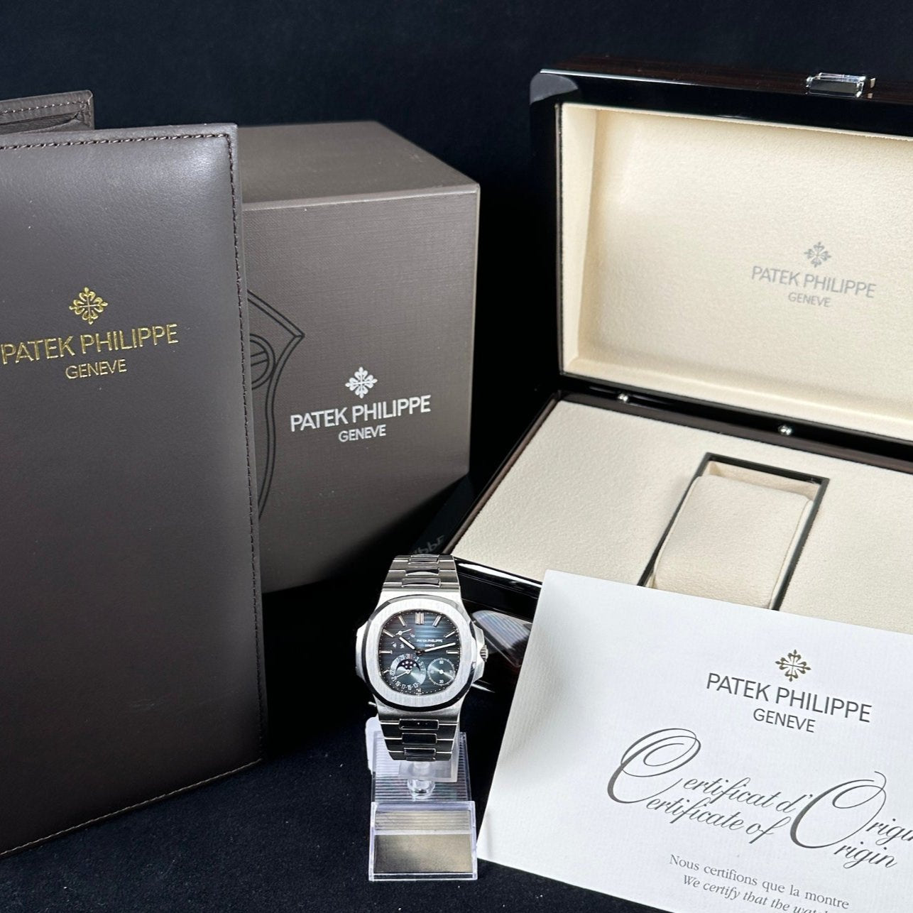 Patek Philippe Nautilus Mondphase, 5712/A - 001, 2014/DE, Erstkaufrechnung, B+P - LUXUHRIA