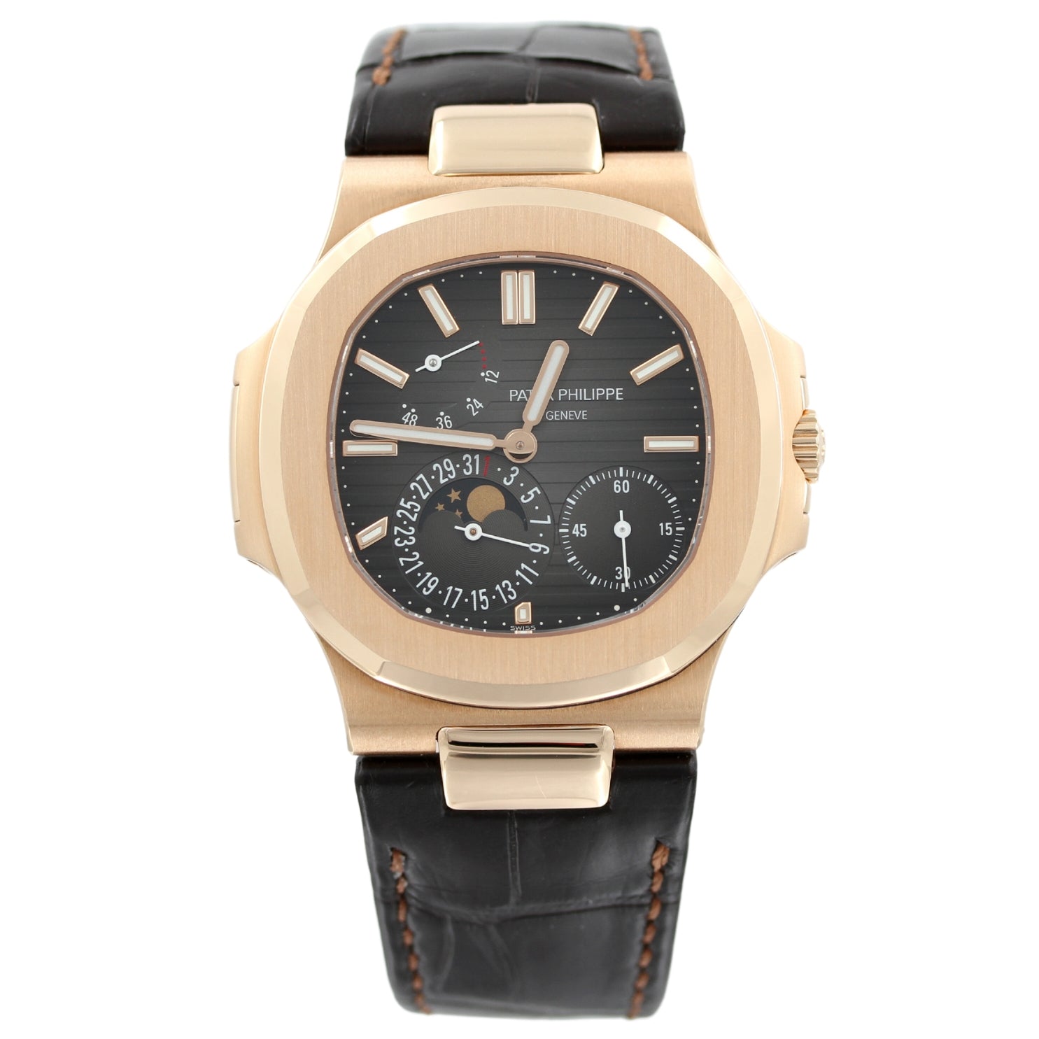 Patek Philippe Nautilus Moonphase, 18kt Roségold, Faltschliesse, 5712R - 001, ungetragen/2021, B+P - LUXUHRIA