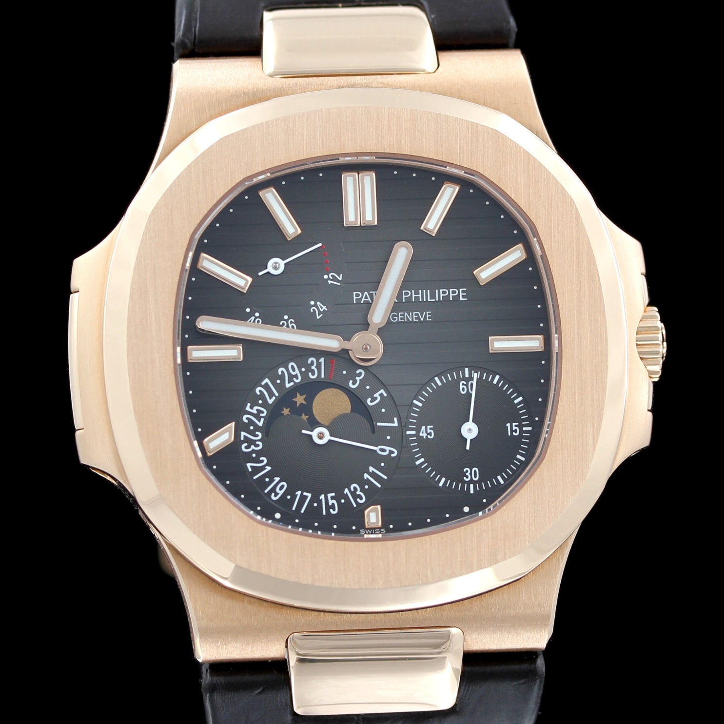 Patek Philippe Nautilus Moonphase, 18kt Roségold, Faltschliesse, 5712R - 001, ungetragen/2021, B+P - LUXUHRIA