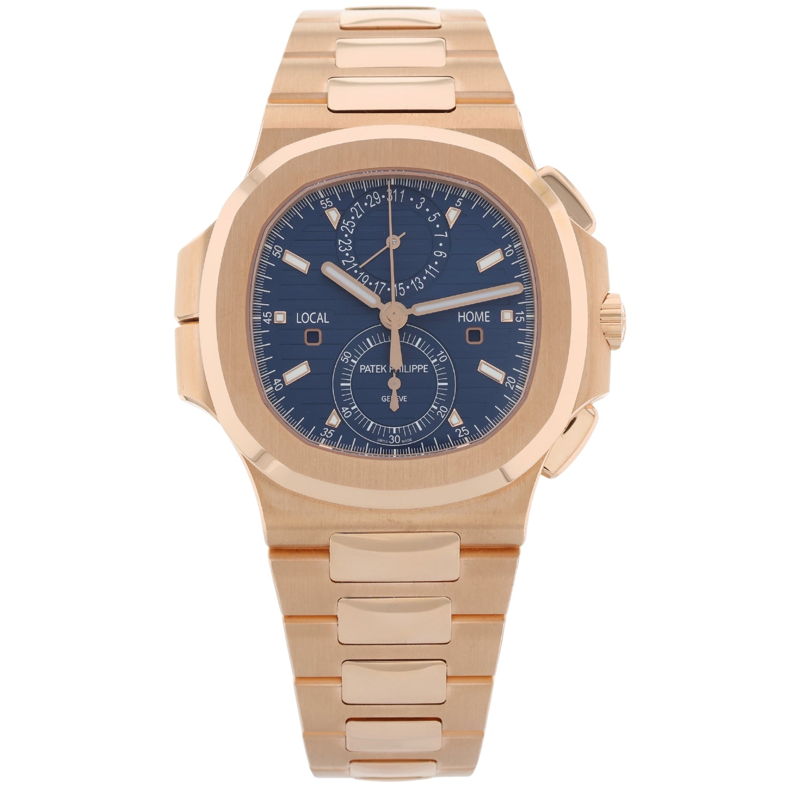Patek Philippe Nautilus Travel Time, 18kt Roségold, Ref. 5990/1R - 001, 2024/DE, B+P - LUXUHRIA