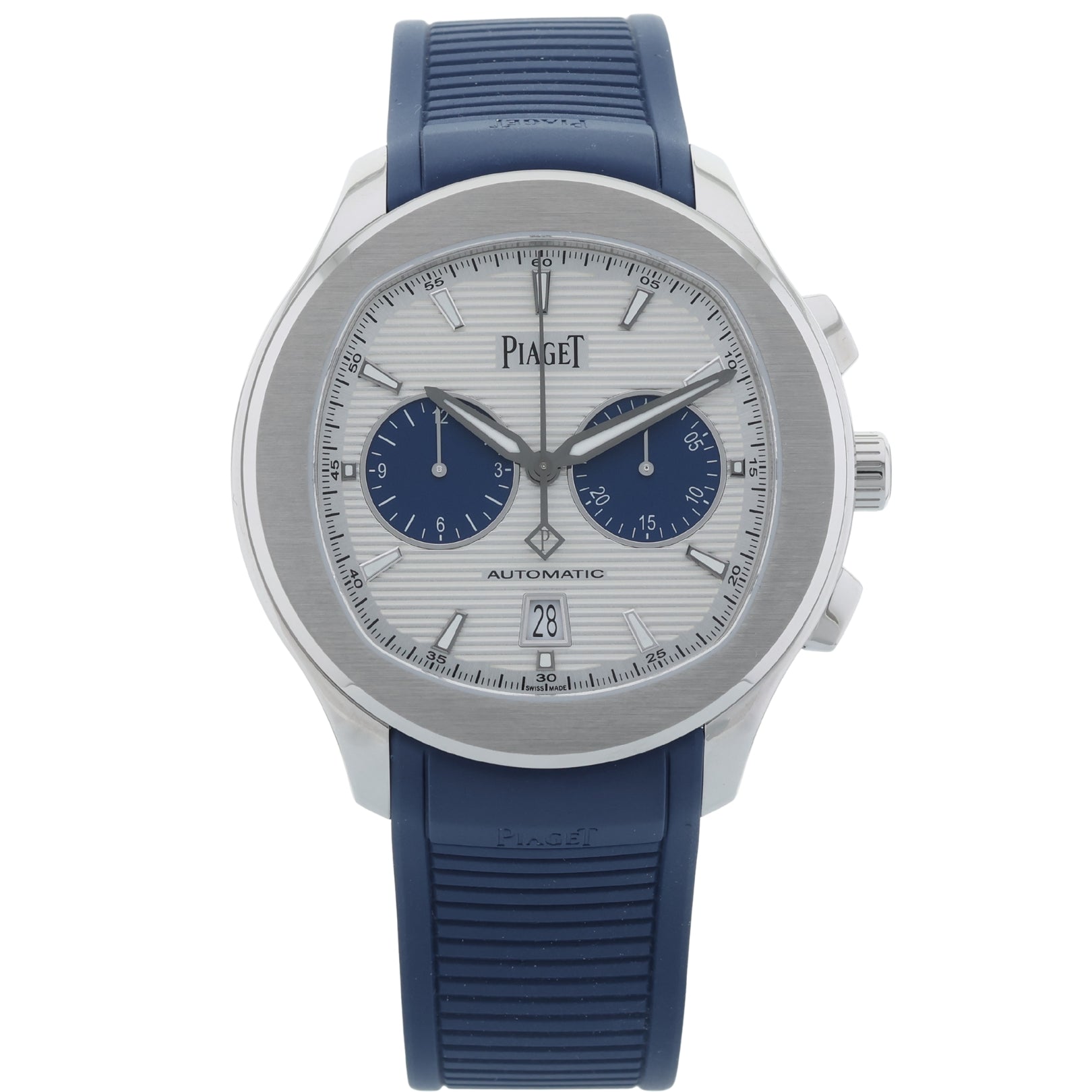 Piaget Polo S, Limited Edition, 42 mm, 1 out of 888, White/Blue, Ref. G0A46013, 11 - 2022, B+P - LUXUHRIA