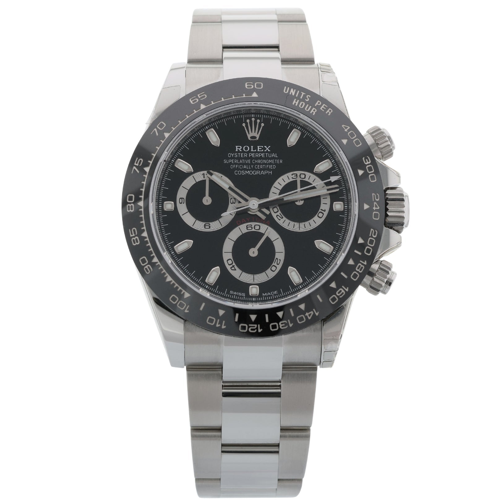 Rolex Cosmograph Daytona, Schwarz, Edelstahl Oystersteel, 116500LN, 09 - 2021, B+P - LUXUHRIA