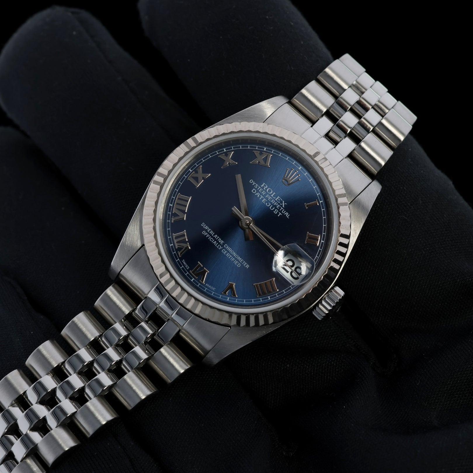 Rolex Datejust 31, Blue Roman Dial, Jubilee, Ref. 78274, mit Box - LUXUHRIA