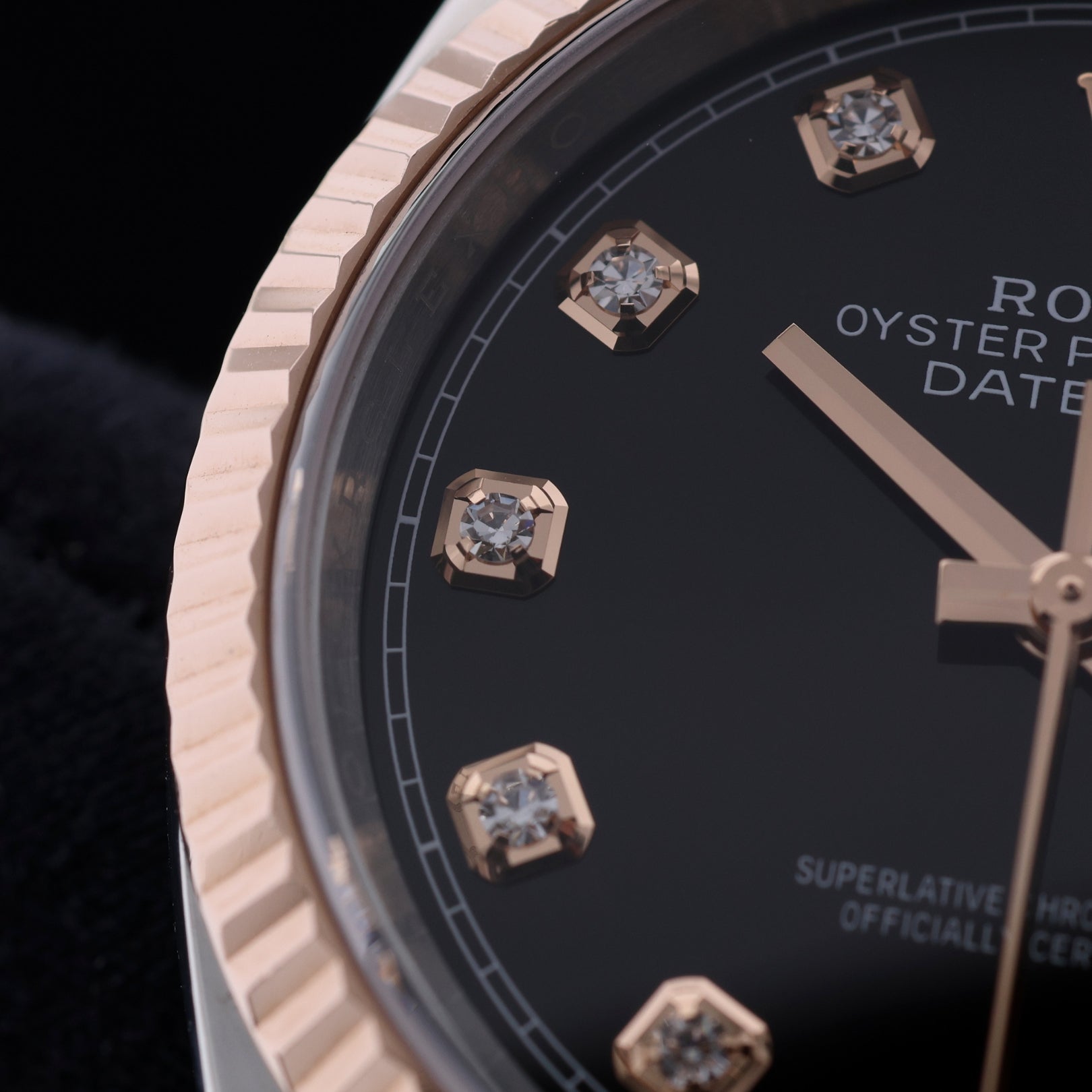 Rolex Datejust 36, Black Diamond Dial, Everose Gold, Jubilee, Ref. 126231, 10-2024, B+P - LUXUHRIA