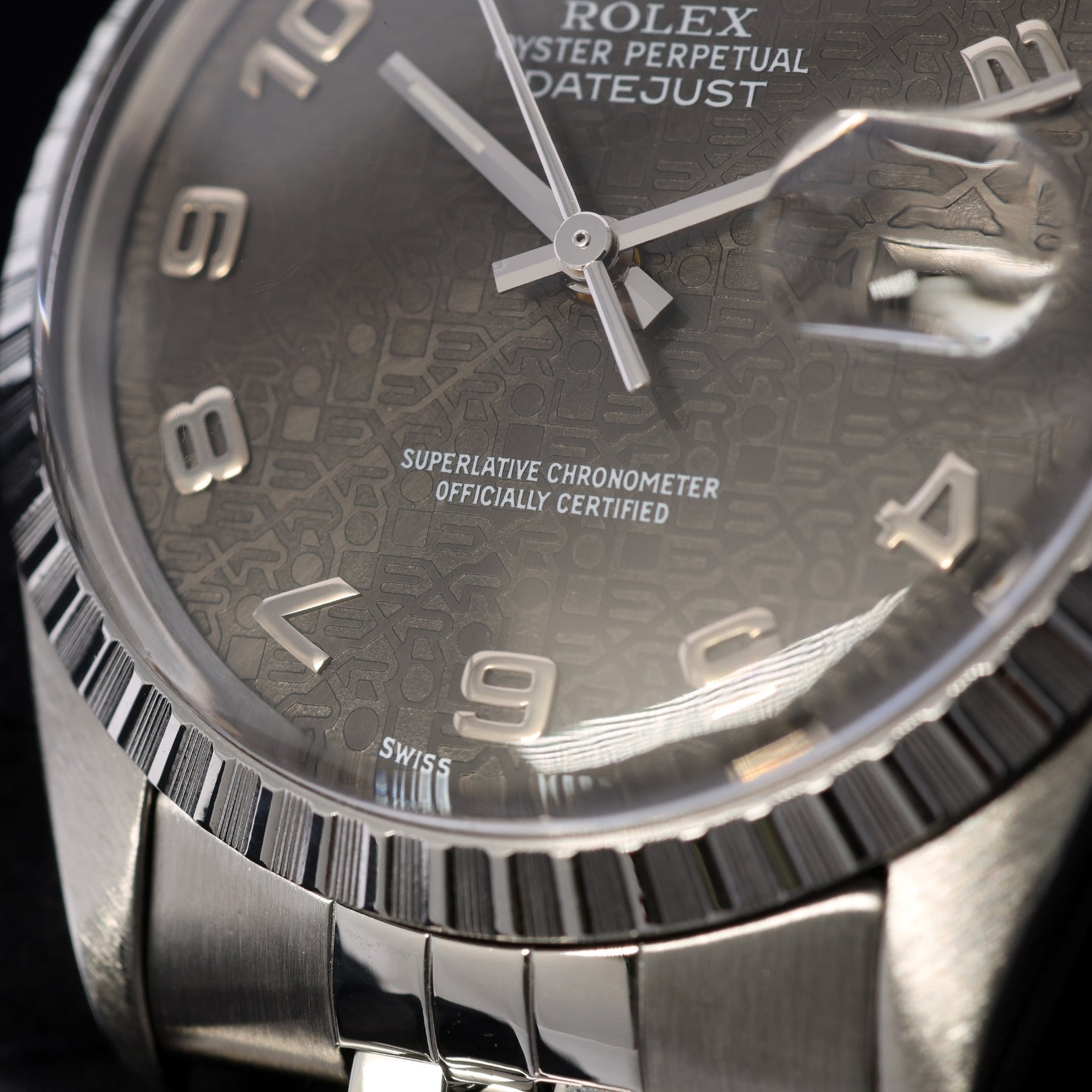 Rolex Datejust 36, Black Jubilee Dial, Jubilee Armband, LC100, Ref. 16030, 12-1987, B+P - LUXUHRIA