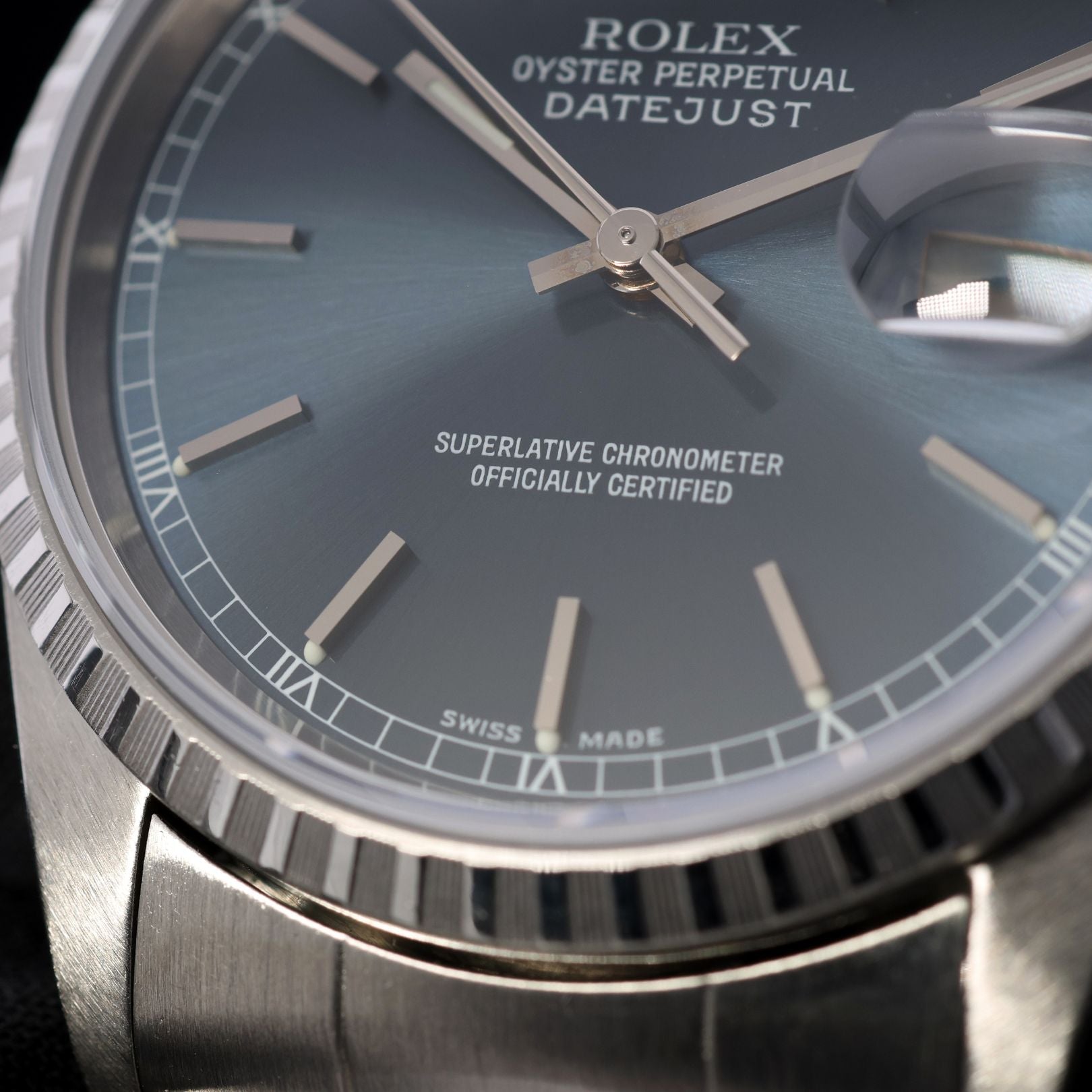 Rolex Datejust 36, Vintage, Oyster, Blau, Ref. 16220, 05 - 2000, B+P - LUXUHRIA