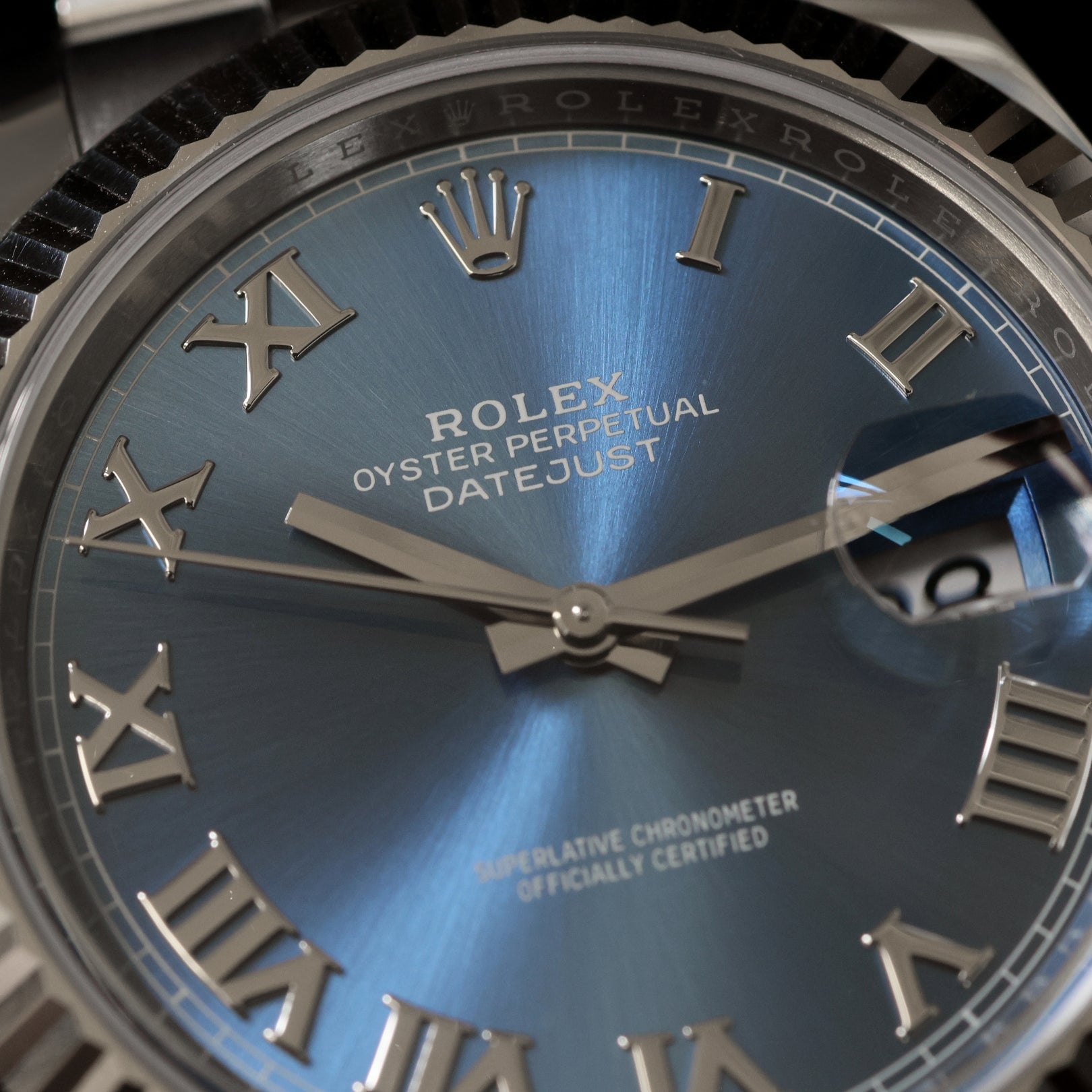 Rolex Datejust 41, Azurroblau Zifferblatt, Oyster, Ref. 126334, 2025, B+P - LUXUHRIA