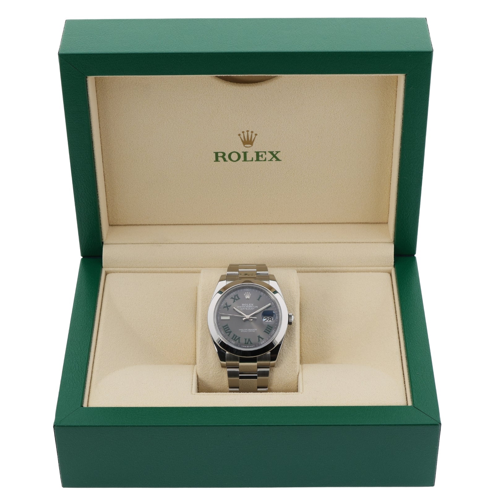 Rolex Datejust 41, Wimbledon Dial, Oyster, Ref. 126300, 2022, B+P - LUXUHRIA