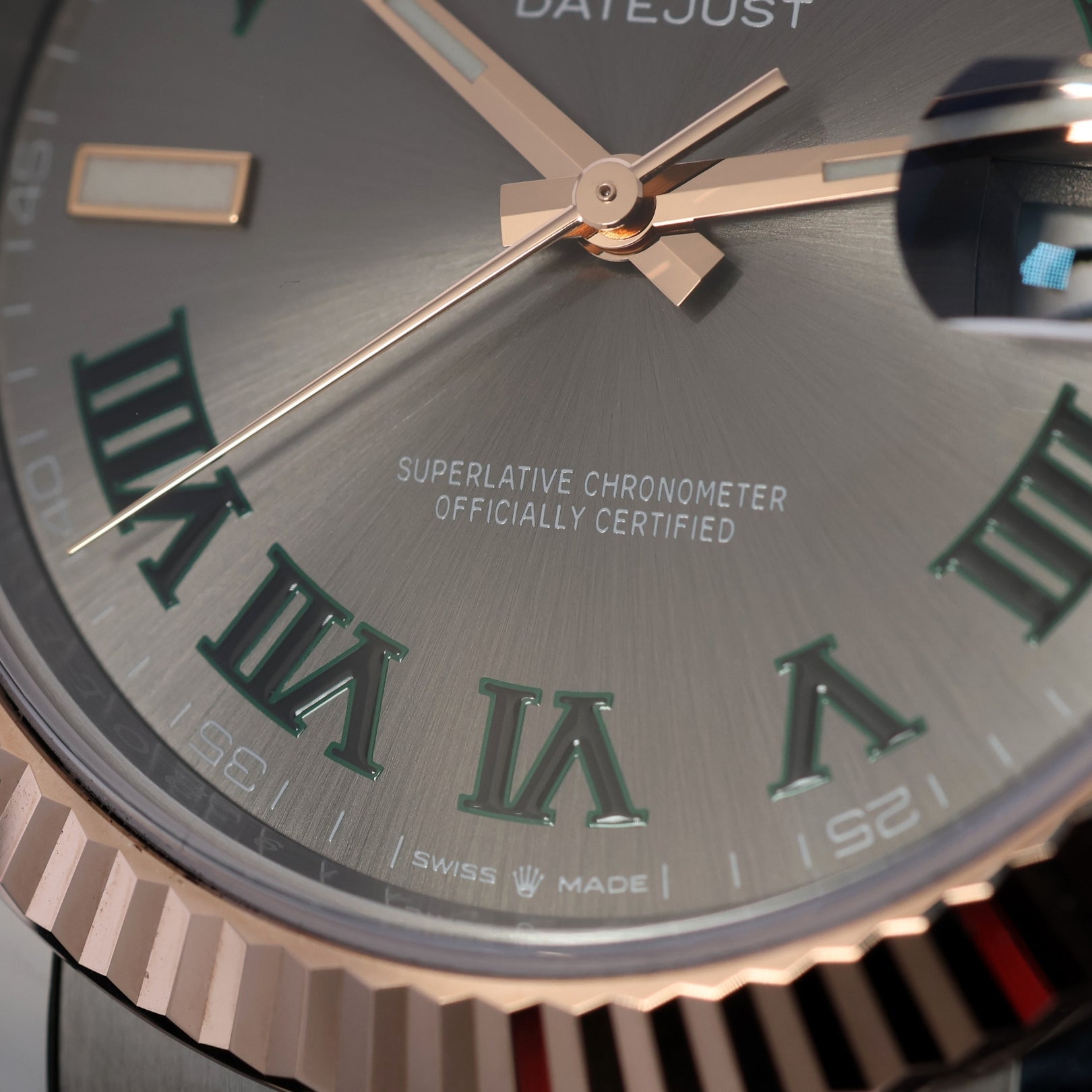 Rolex Datejust 41, Wimbledon Dial, Oyster, Rolesor Everose, Ref. 126331, 2025, B+P - LUXUHRIA