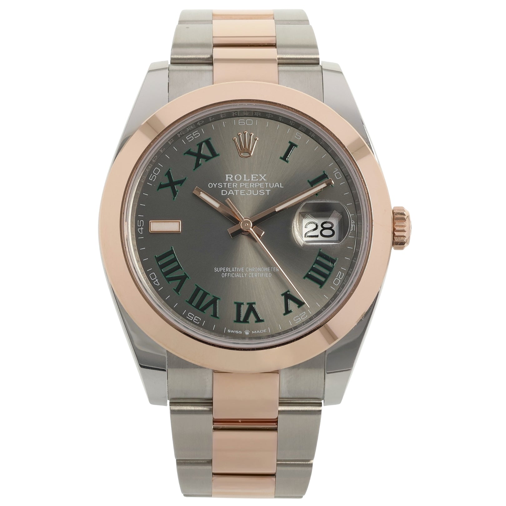 Rolex Datejust 41, Wimbledon Dial, Oyster, Rosegold, Ref. 126301, 2025, B+P - LUXUHRIA