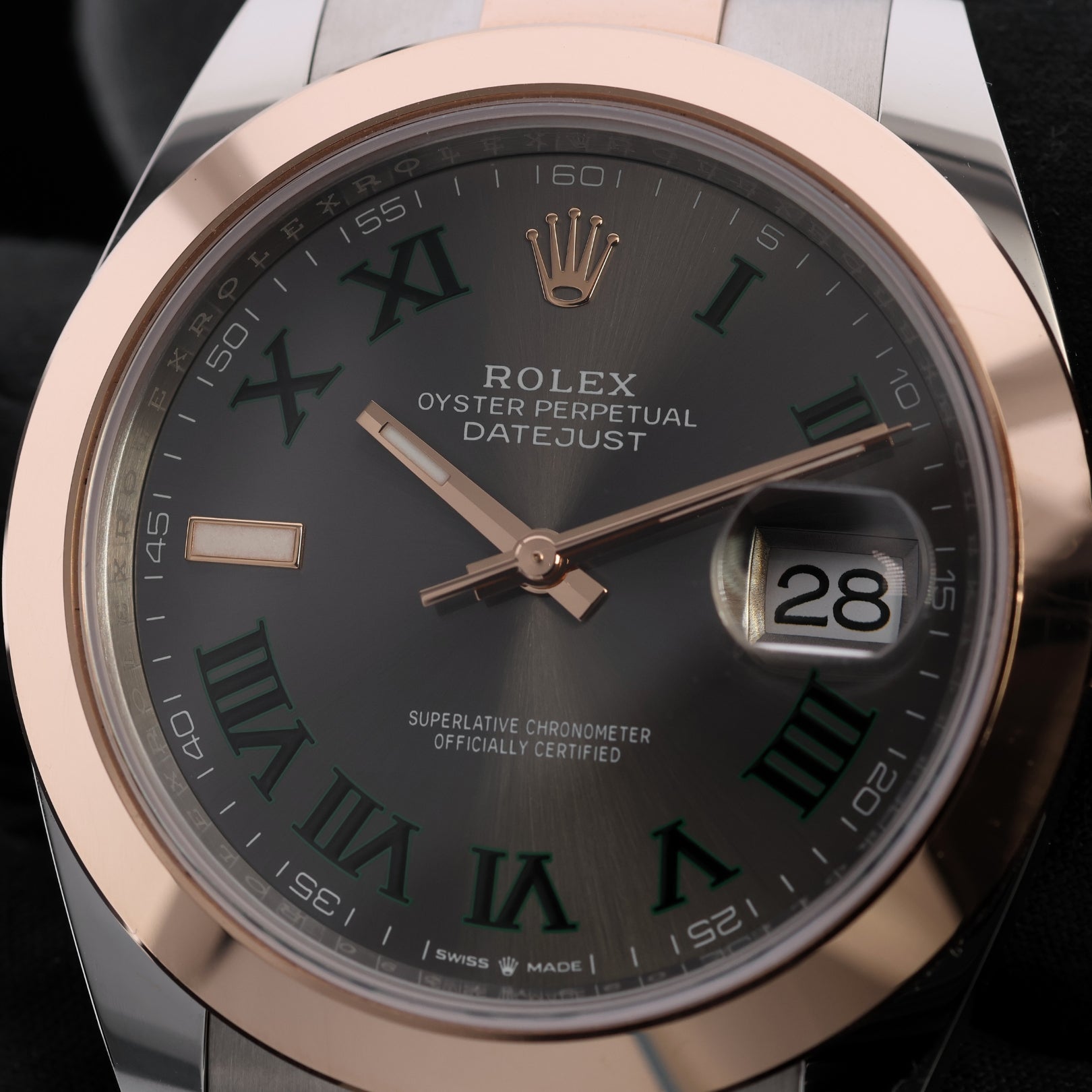Rolex Datejust 41, Wimbledon Dial, Oyster, Rosegold, Ref. 126301, 2025, B+P - LUXUHRIA
