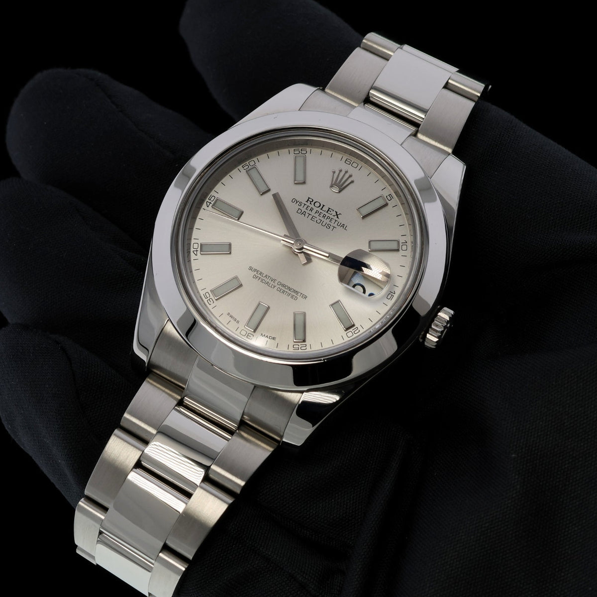 Rolex Datejust II, Silver Dial, Edelstahl, Oyster, Ref. 116300, 2016, B+P - LUXUHRIA