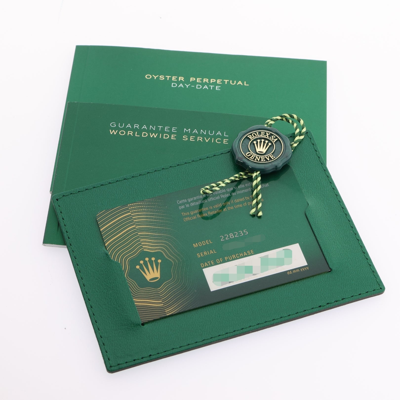 Rolex Day - Date 40, Ombre Grey Dial, Everose Gold, President Band, Ref. 228235, 07 - 2024, B+P - LUXUHRIA