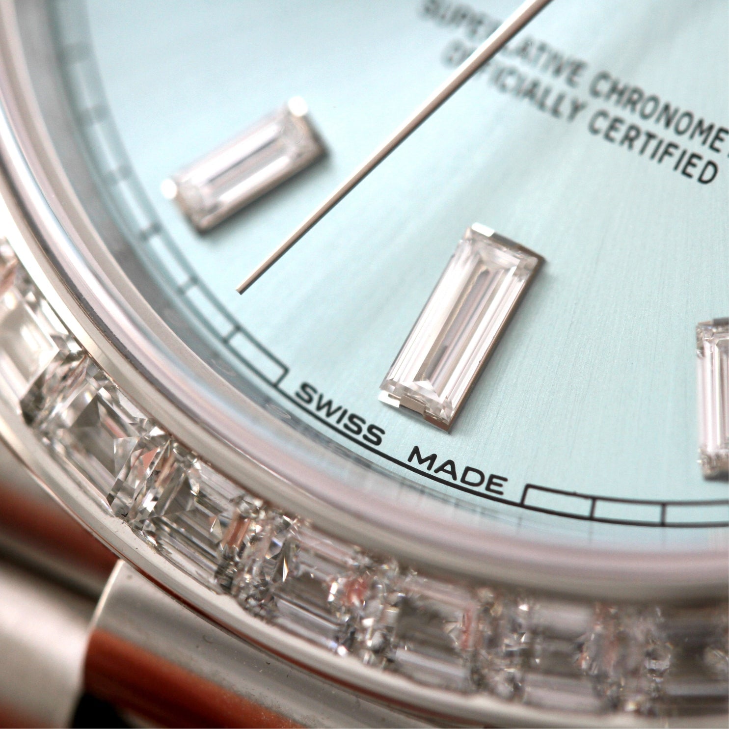 Rolex Day - Date 40, Platinum, Diamonds, Ref. 228396TBR, teilbeklebt, B+P - LUXUHRIA