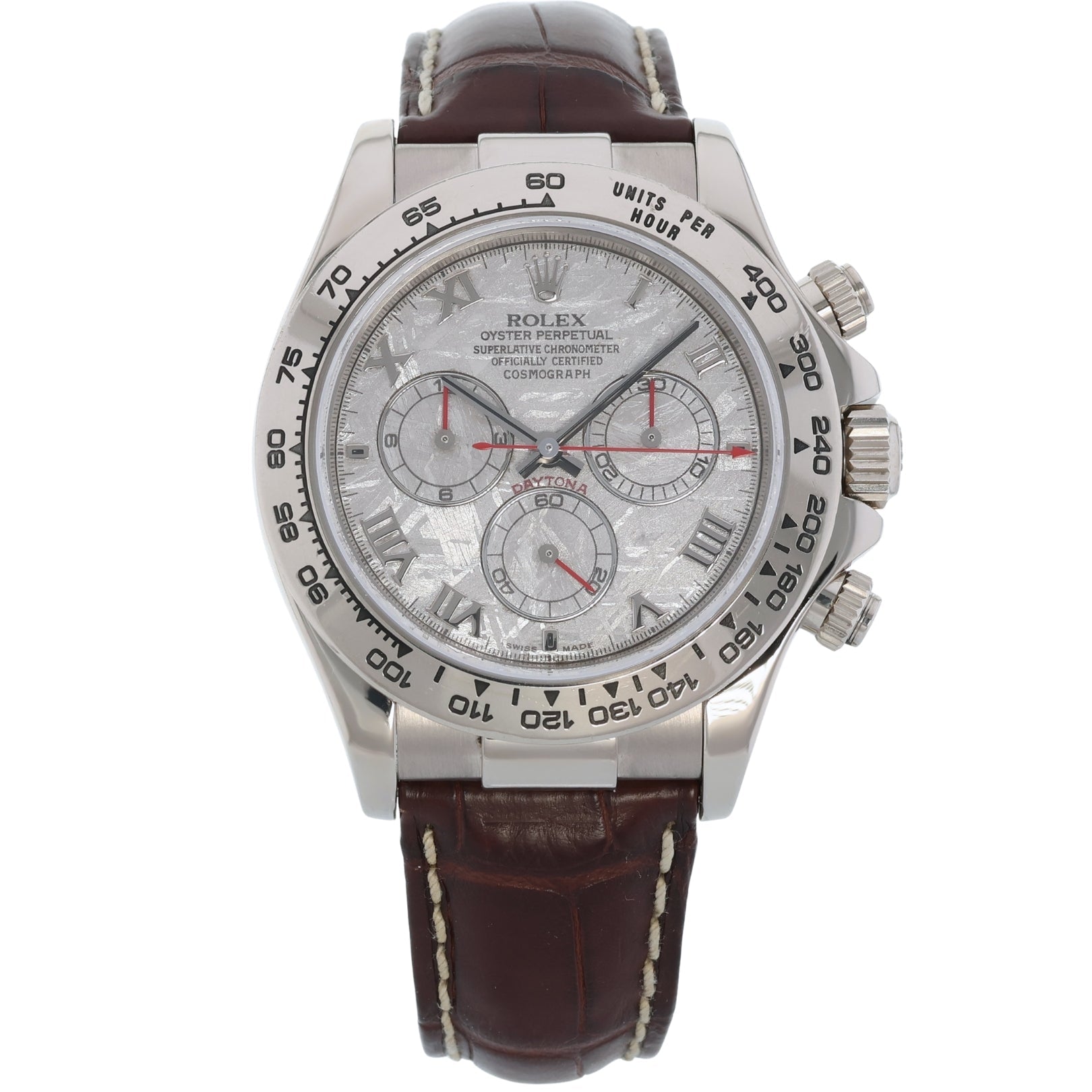 Rolex Daytona 40, Weißgold, Meteorite Dial, Service 2025, Ref. 116519, mit Box - LUXUHRIA