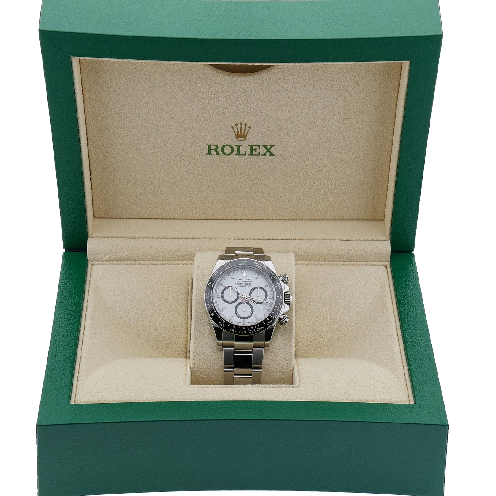 Rolex Daytona 40, White, "Panda Dial", 126500LN, 11 - 2024, B+P - LUXUHRIA