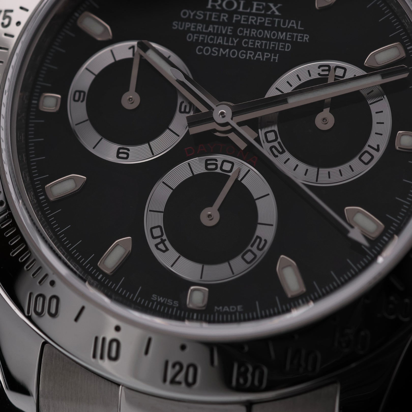 Rolex Daytona, Black Dial, LC 100, Ref. 116520, 05 - 2011, B+P - LUXUHRIA