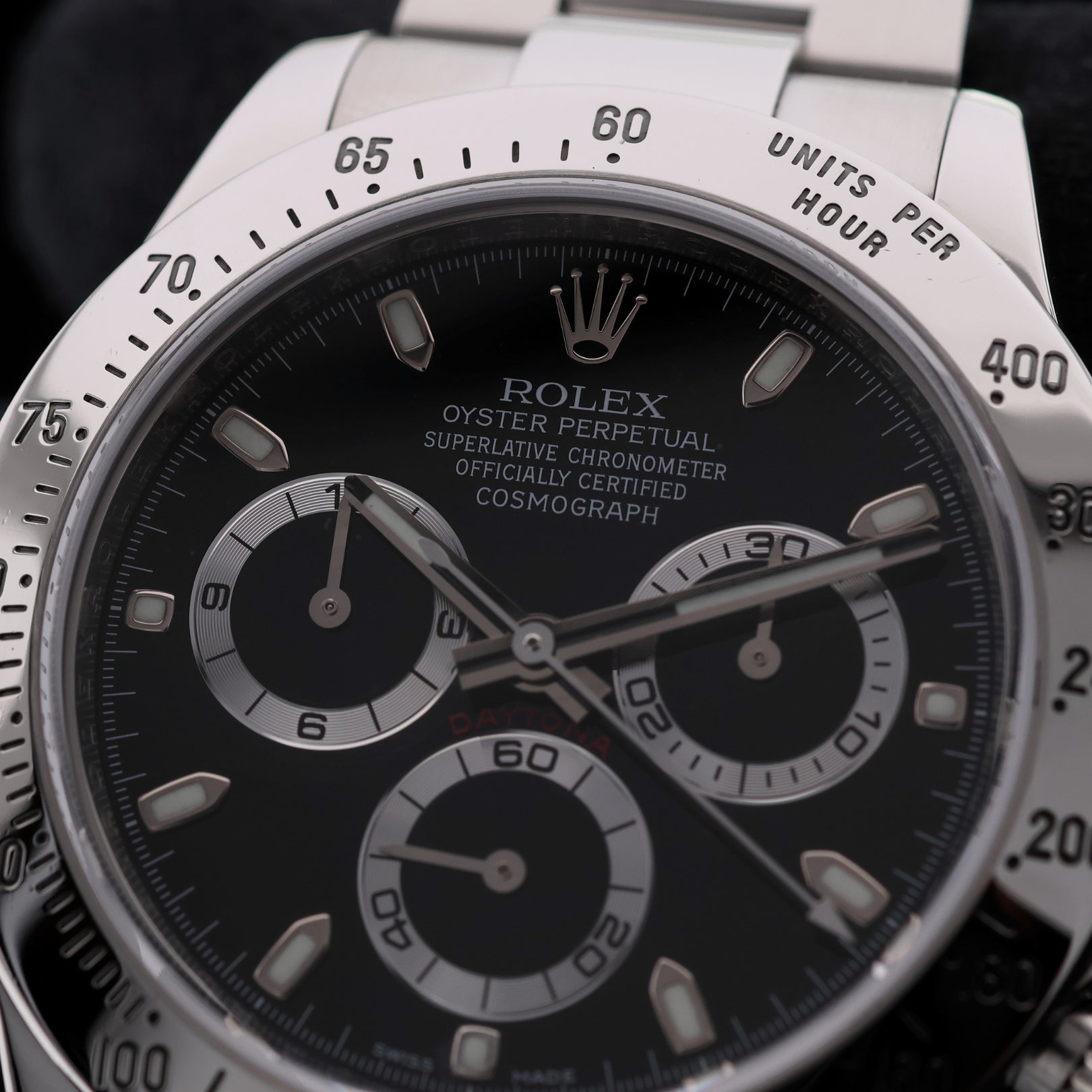 Rolex Daytona, Black Dial, LC 100, Ref. 116520, 05 - 2011, B+P - LUXUHRIA