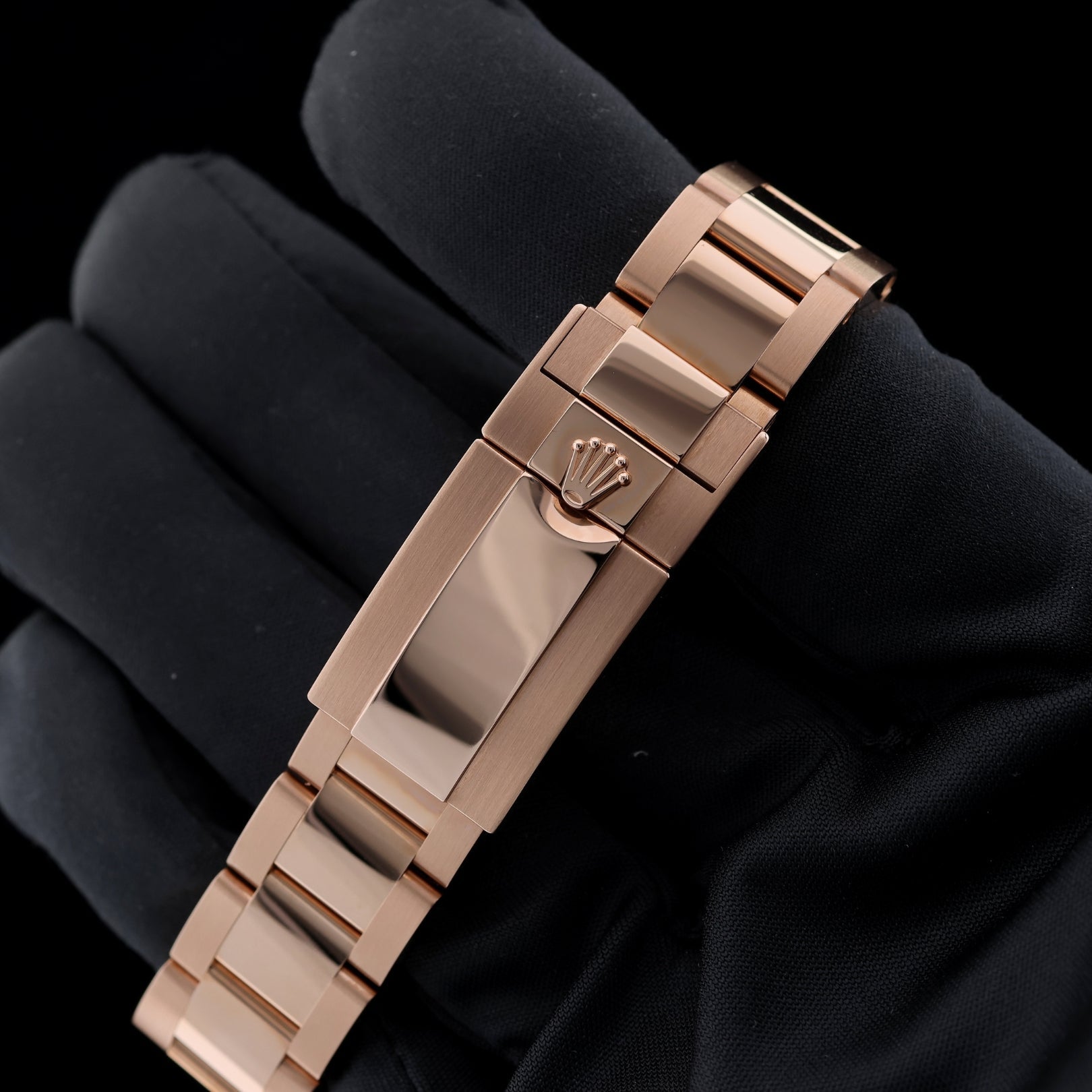 Rolex Daytona Chronograph, Black Dial, Diamant Indizes, Rosegold, Ref. 116505, B+P - LUXUHRIA