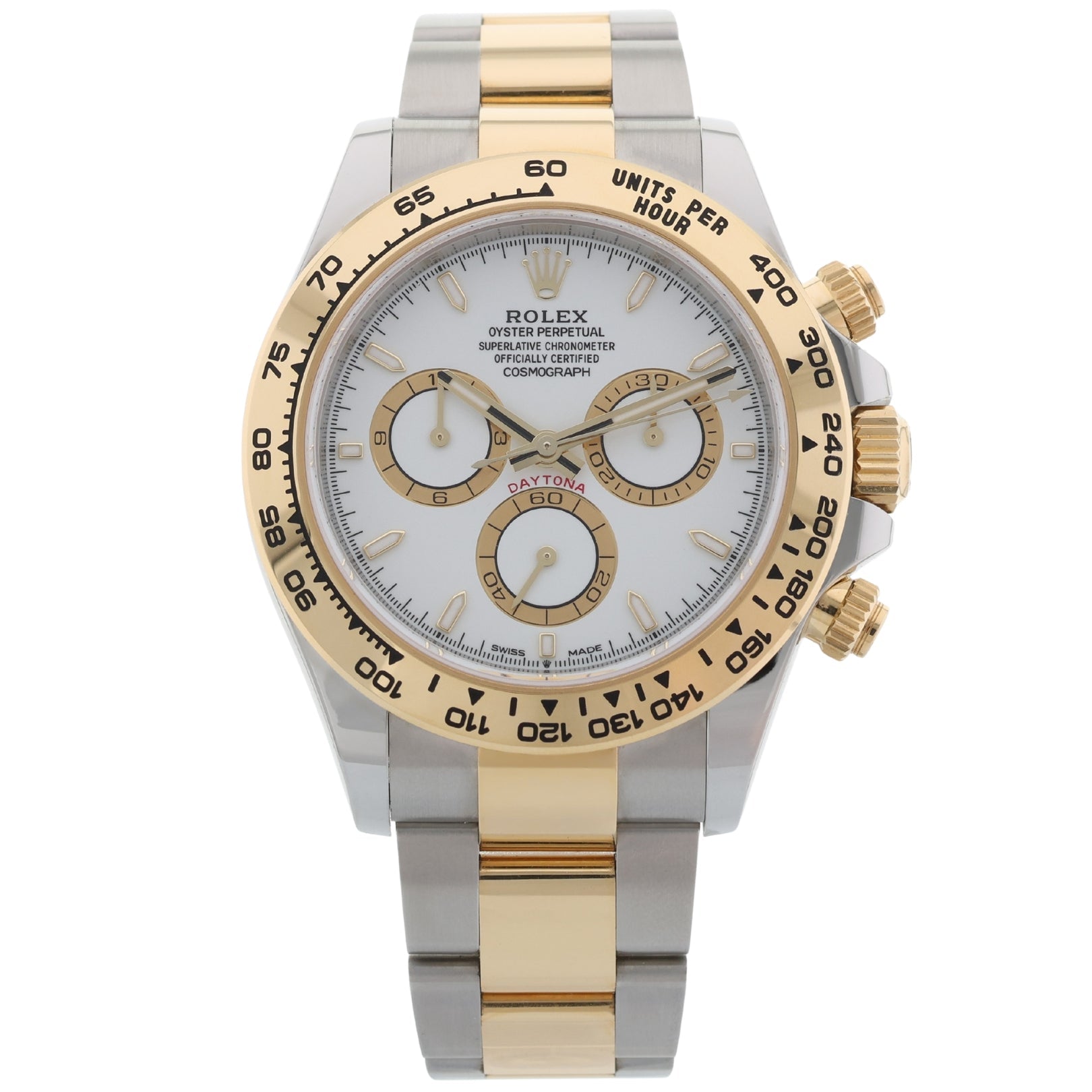 Rolex Daytona Cosmograph, Gold/Stahl, White Dial, Ref. 126503, 2025, B+P - LUXUHRIA