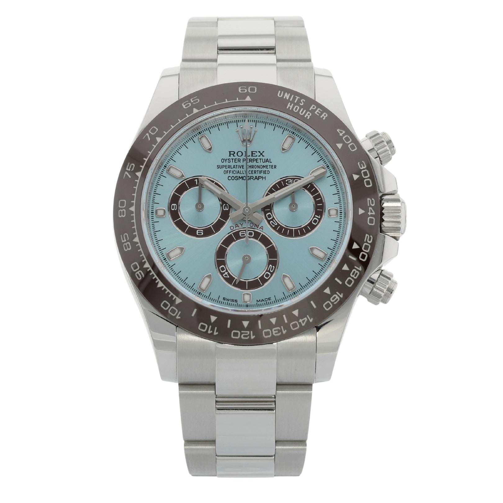 Rolex Daytona Cosmograph Platin, Ref. 116506, Ice Blue, 2023/DE, B+P - LUXUHRIA