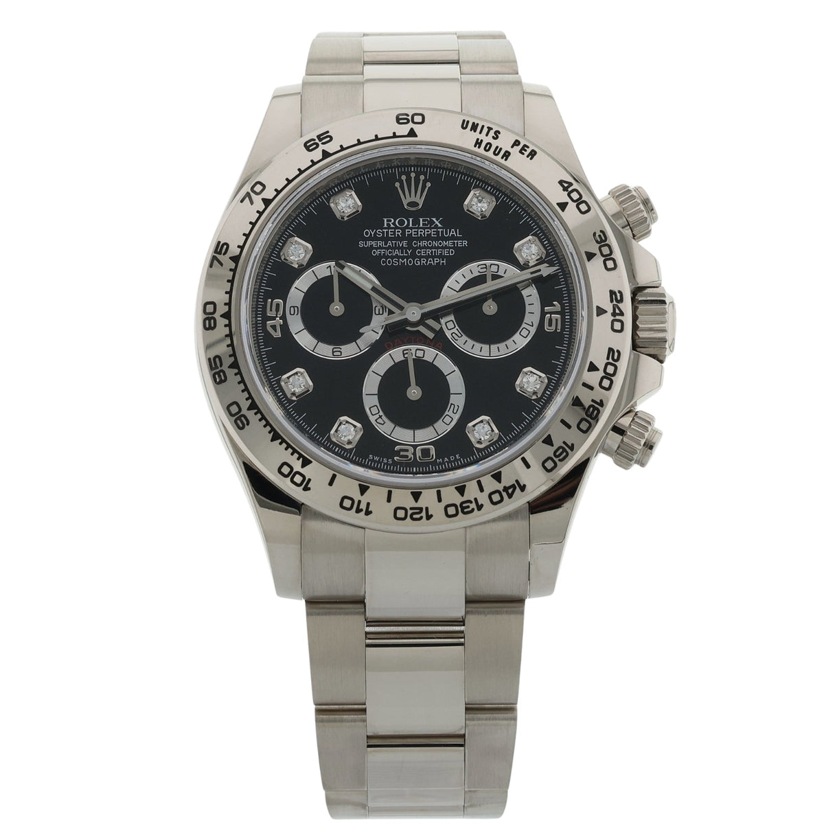 Rolex Daytona Cosmograph, Weißgold, Black Diamond Dial, LC100, Ref. 116509, 2021, B+P - LUXUHRIA