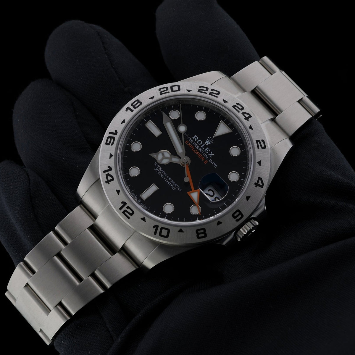 Rolex Explorer II, Black Dial, Edelstahl, LC100, Ref. 226570, 2026, B+P - LUXUHRIA
