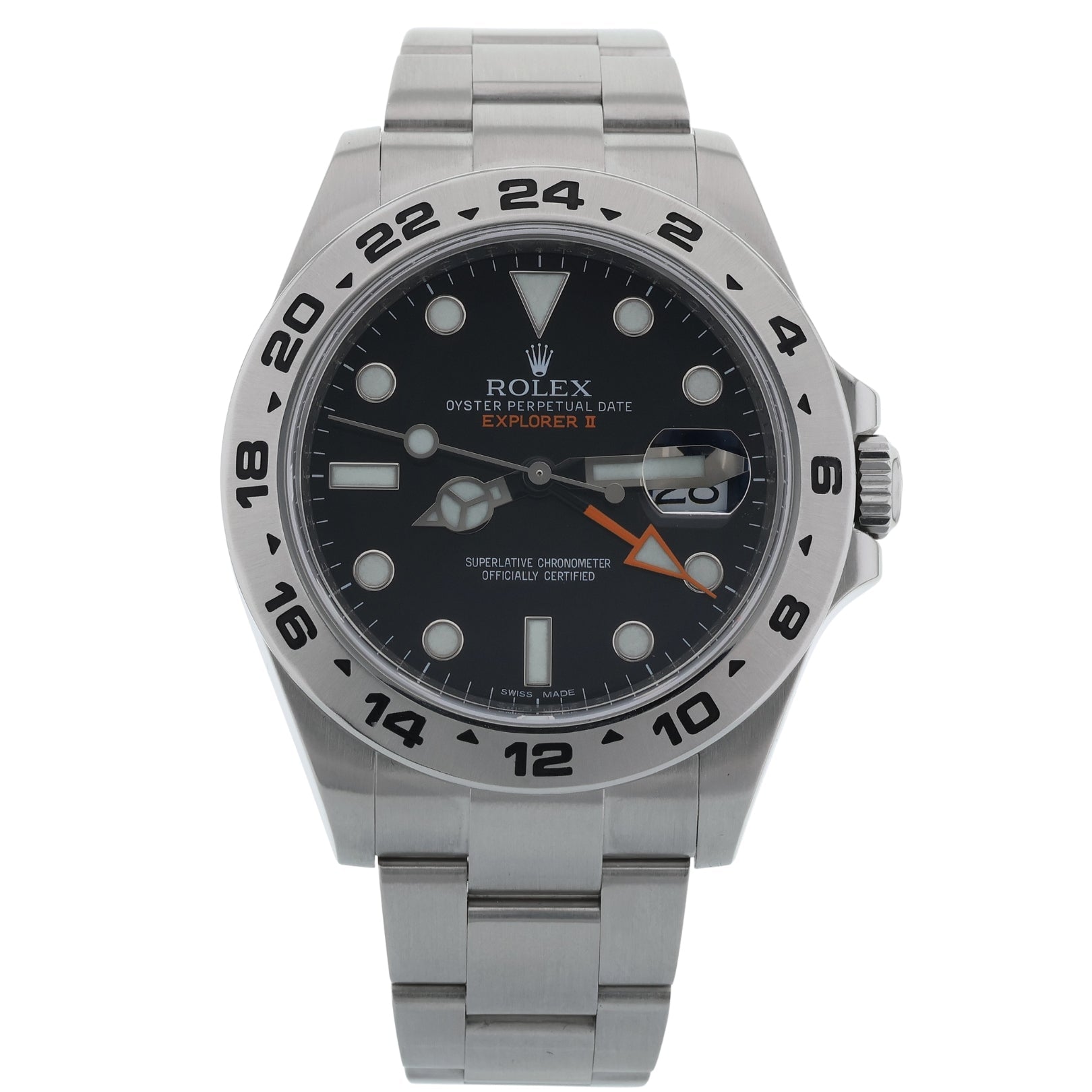Rolex Explorer II, Black Dial, Rolex Service 2025, LC100, Ref. 216570, 2014, B+P - LUXUHRIA