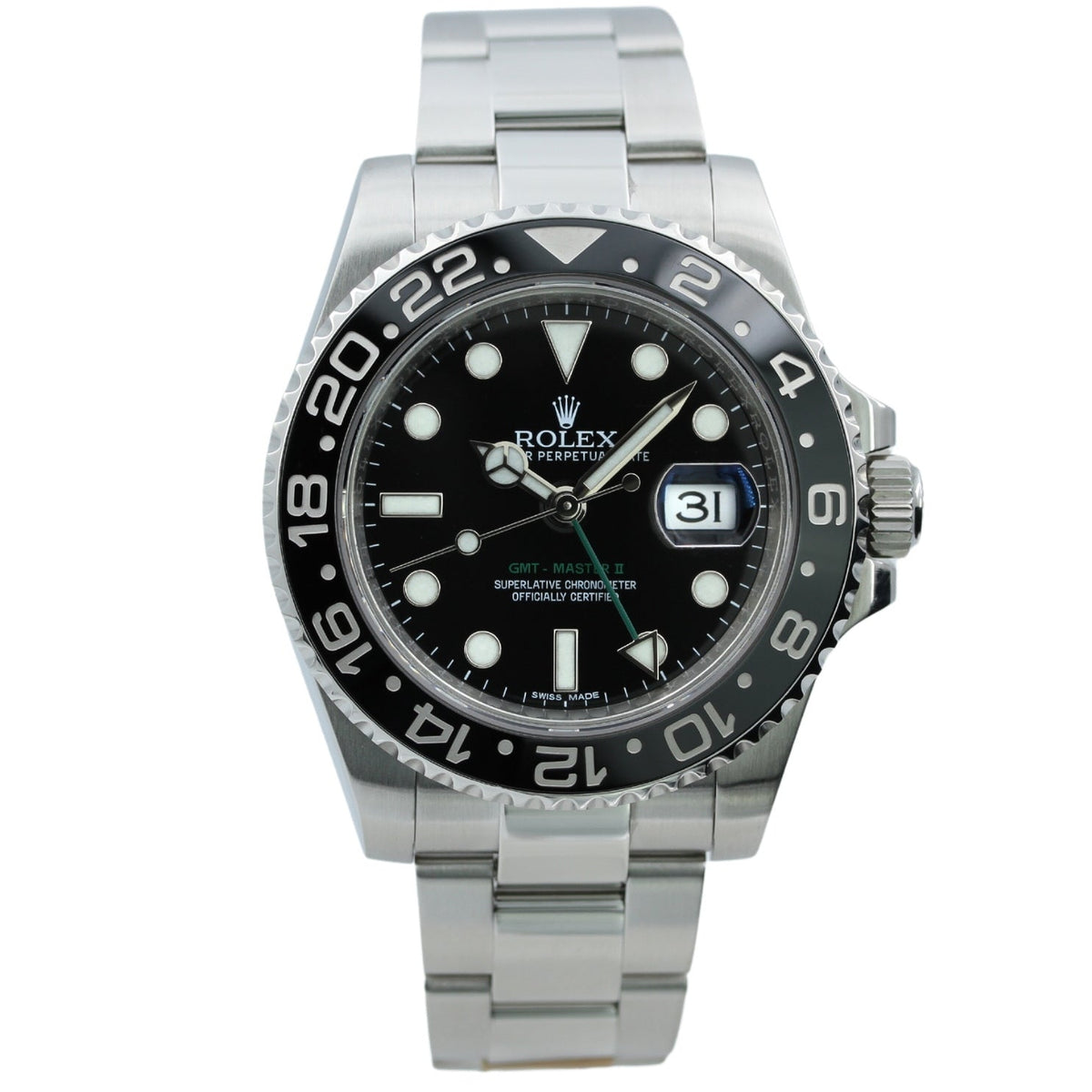 Rolex GMT Master II 40mm, Schwarz, Ref. 116710LN, LC100\12 - 2019\DE, B+P - LUXUHRIA