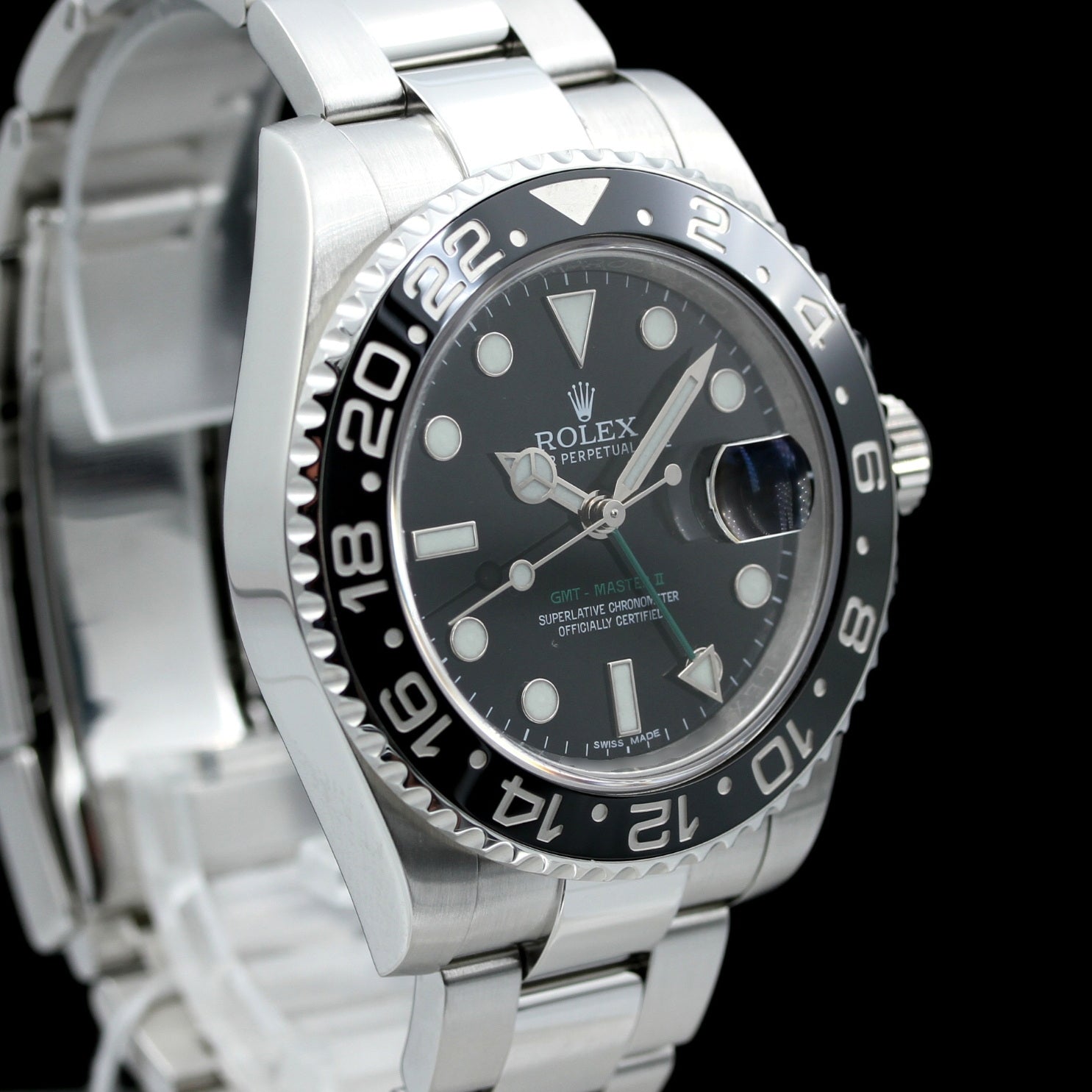 Rolex GMT Master II 40mm, Schwarz, Ref. 116710LN, LC100\12 - 2019\DE, B+P - LUXUHRIA