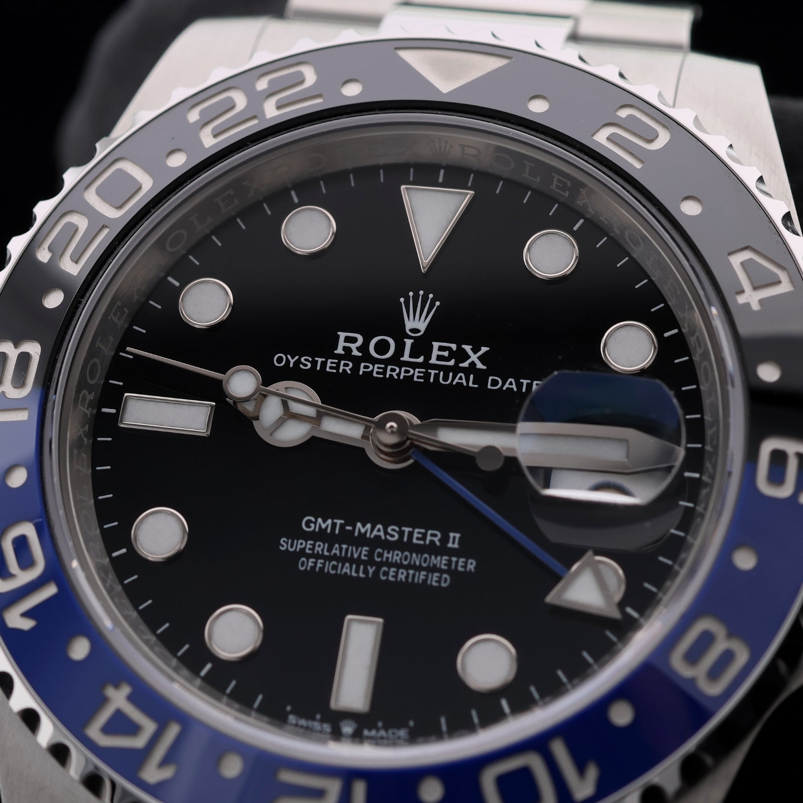 Rolex GMT Master II, "Batman", Oyster, Ref. 126710BLNR, 11 - 2024, B+P - LUXUHRIA