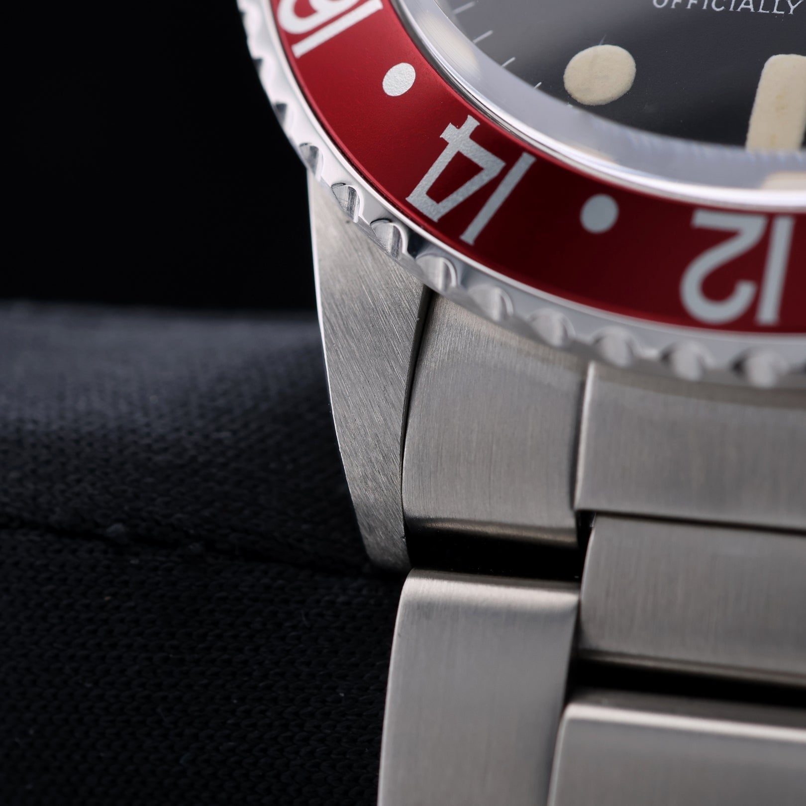 Rolex GMT Master II, "Pepsi Bezel", 40 mm, Oyster, Ref. 1675/0, Rolex - Service 2025, mit Box - LUXUHRIA