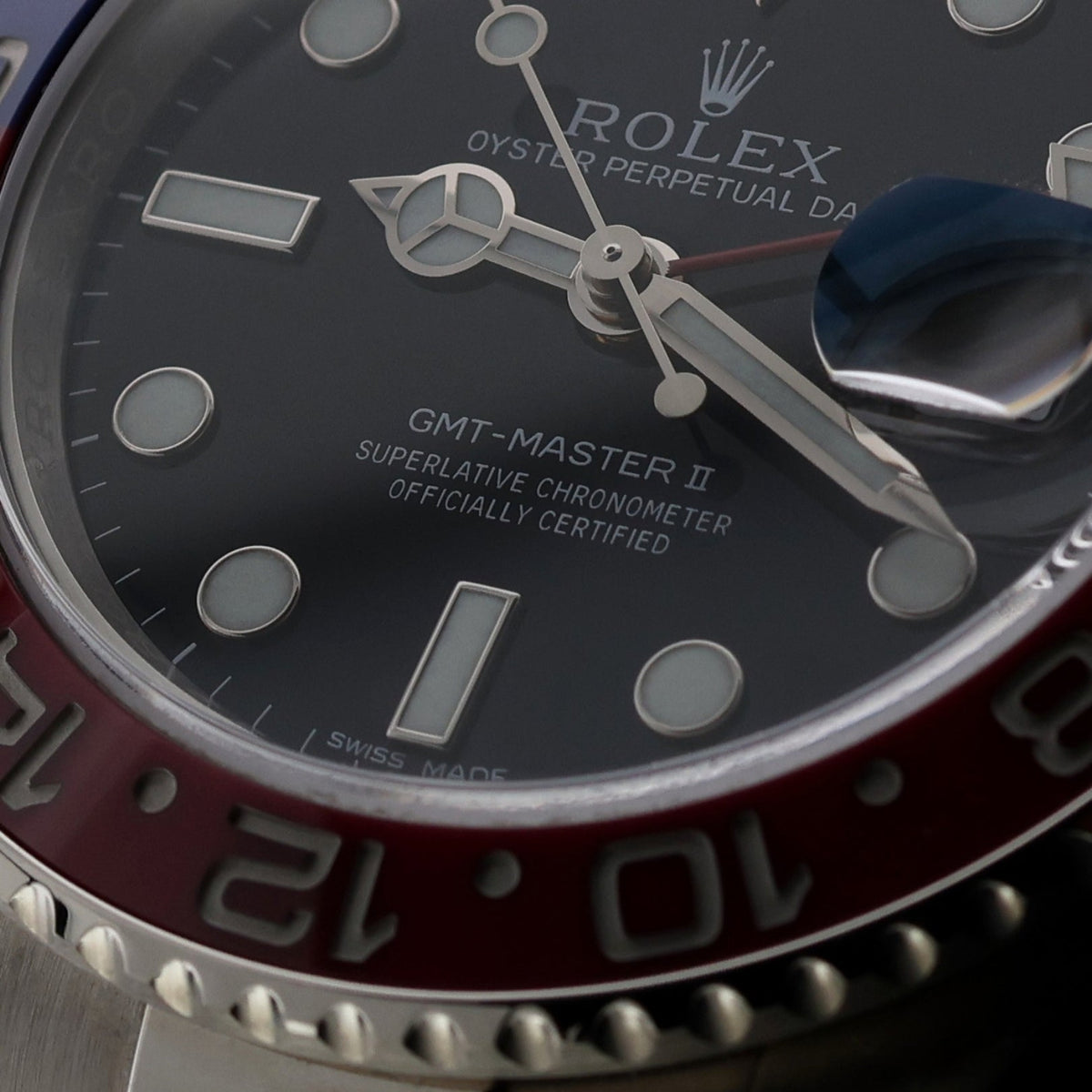 Rolex GMT-Master II, "Pepsi", Weissgold, LC100, Ref. 116719BLRO, 08-2016, B+P - LUXUHRIA