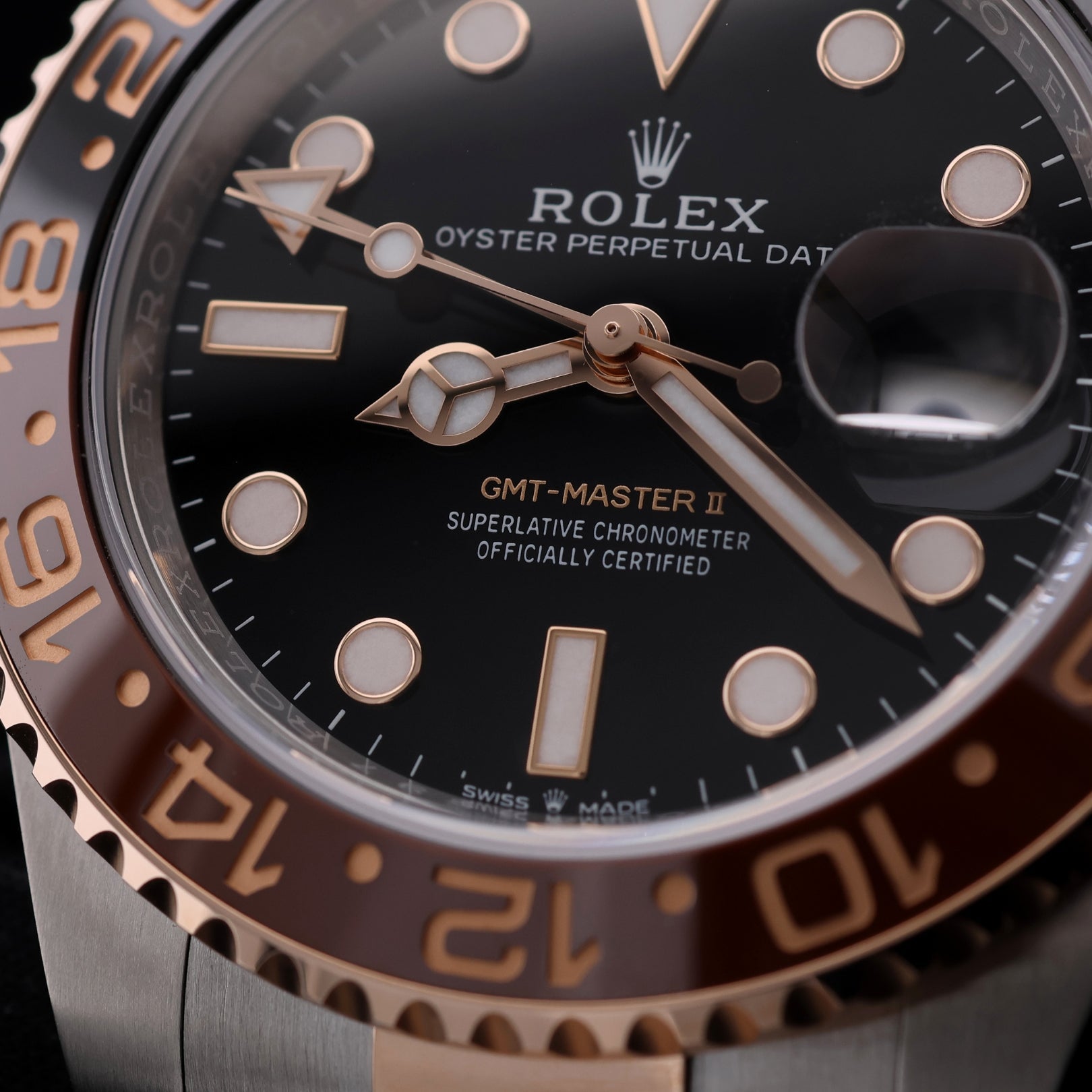 Rolex GMT Master II, "Rootbeer", Roségold/Stahl, Ref. 126711CHNR, ungetragen, 2024, B+P - LUXUHRIA