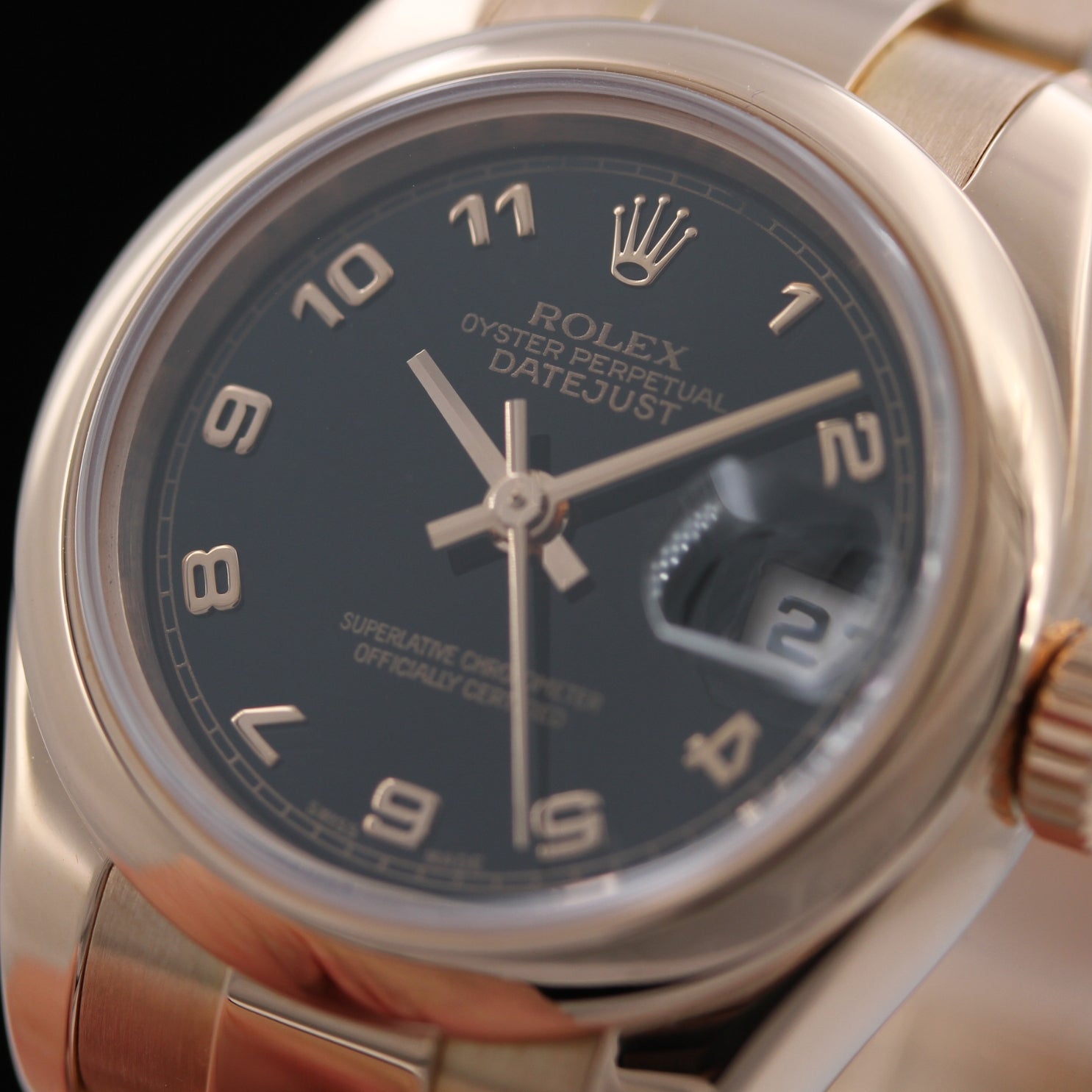 Rolex Lady Datejust 26, Everose Gold, Oyster, Ref. 179165, B+P - LUXUHRIA