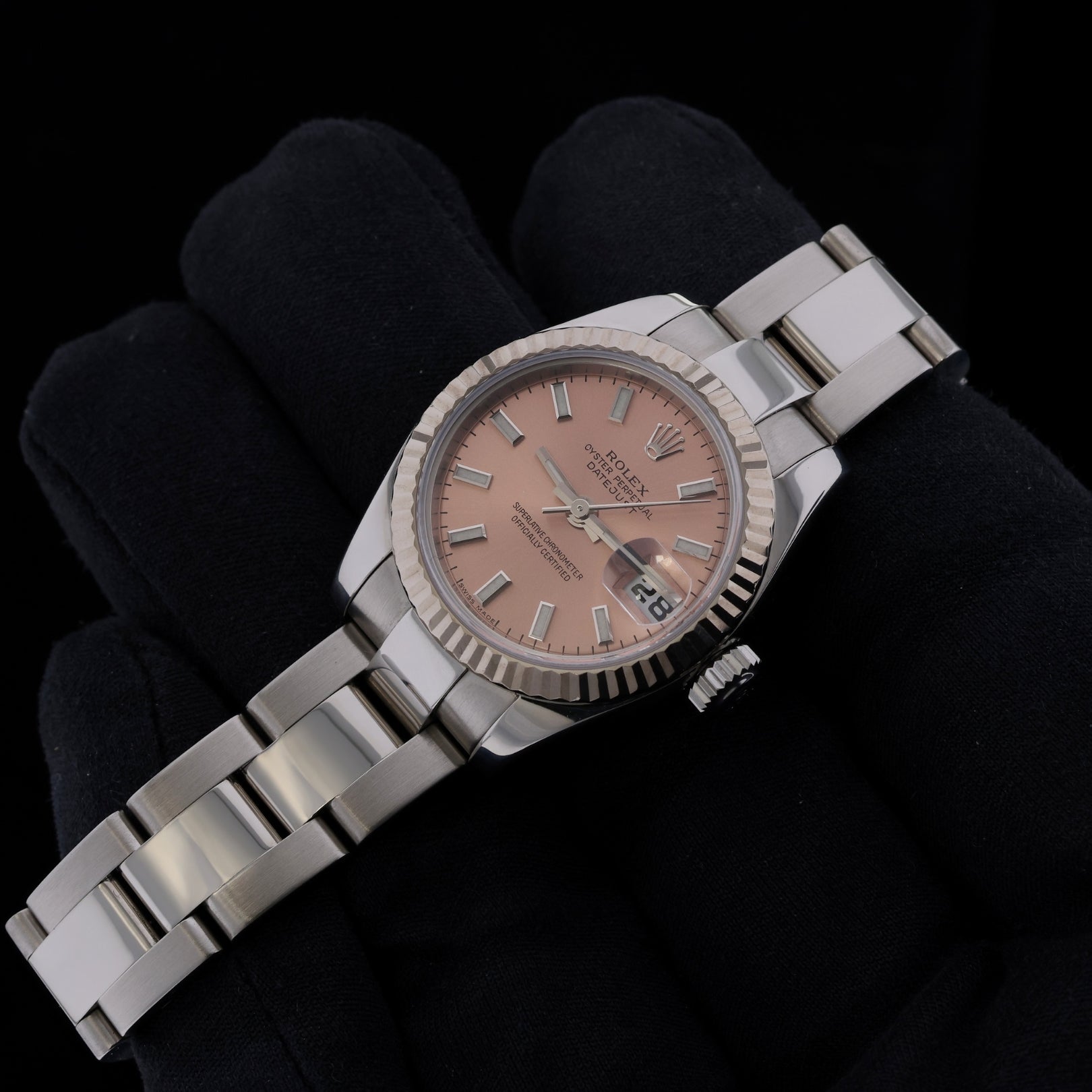 Rolex Lady Datejust 26, Pink Dial, Oyster, Ref. 179174, 02-2007, B+P - LUXUHRIA