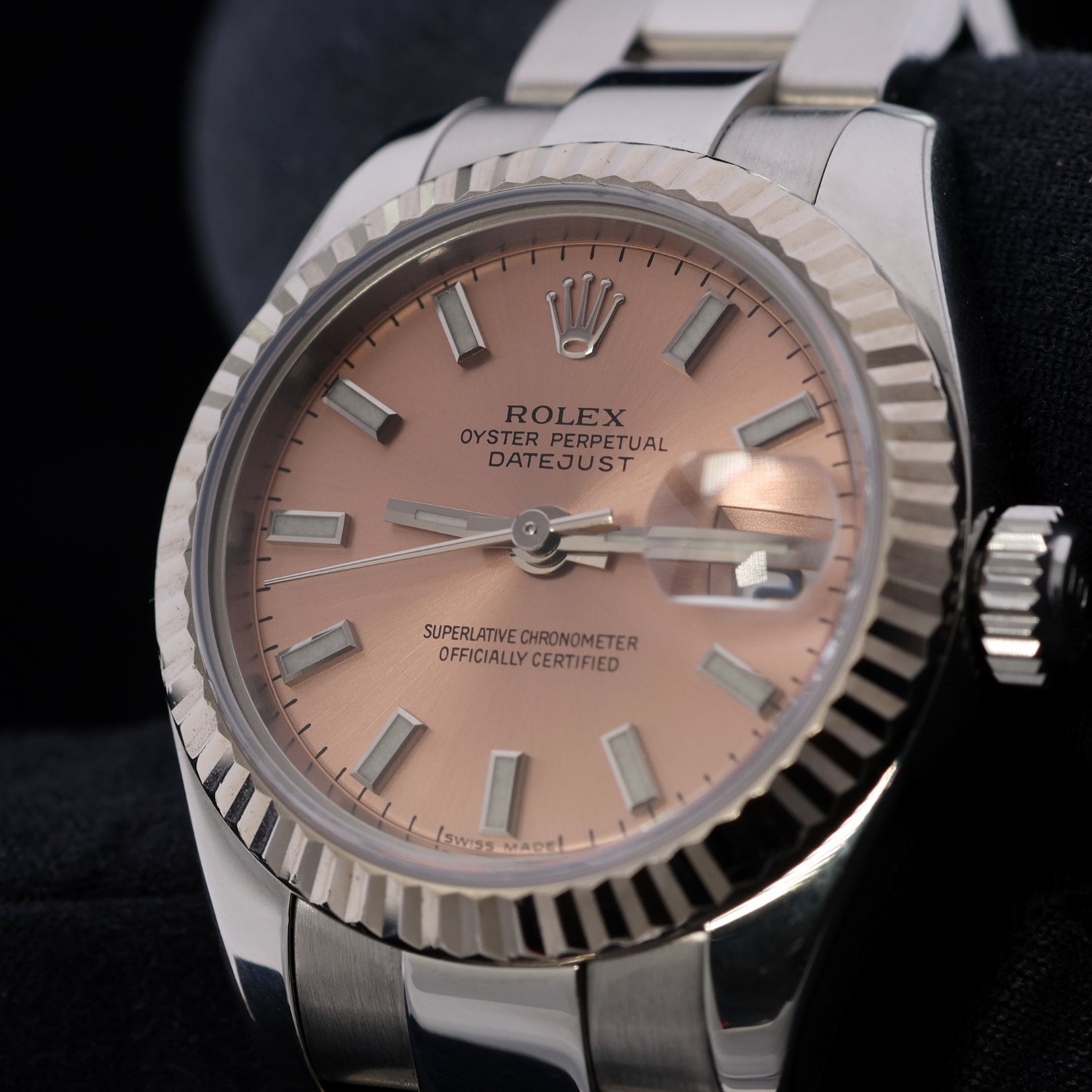 Rolex Lady Datejust 26, Pink Dial, Oyster, Ref. 179174, 02-2007, B+P - LUXUHRIA