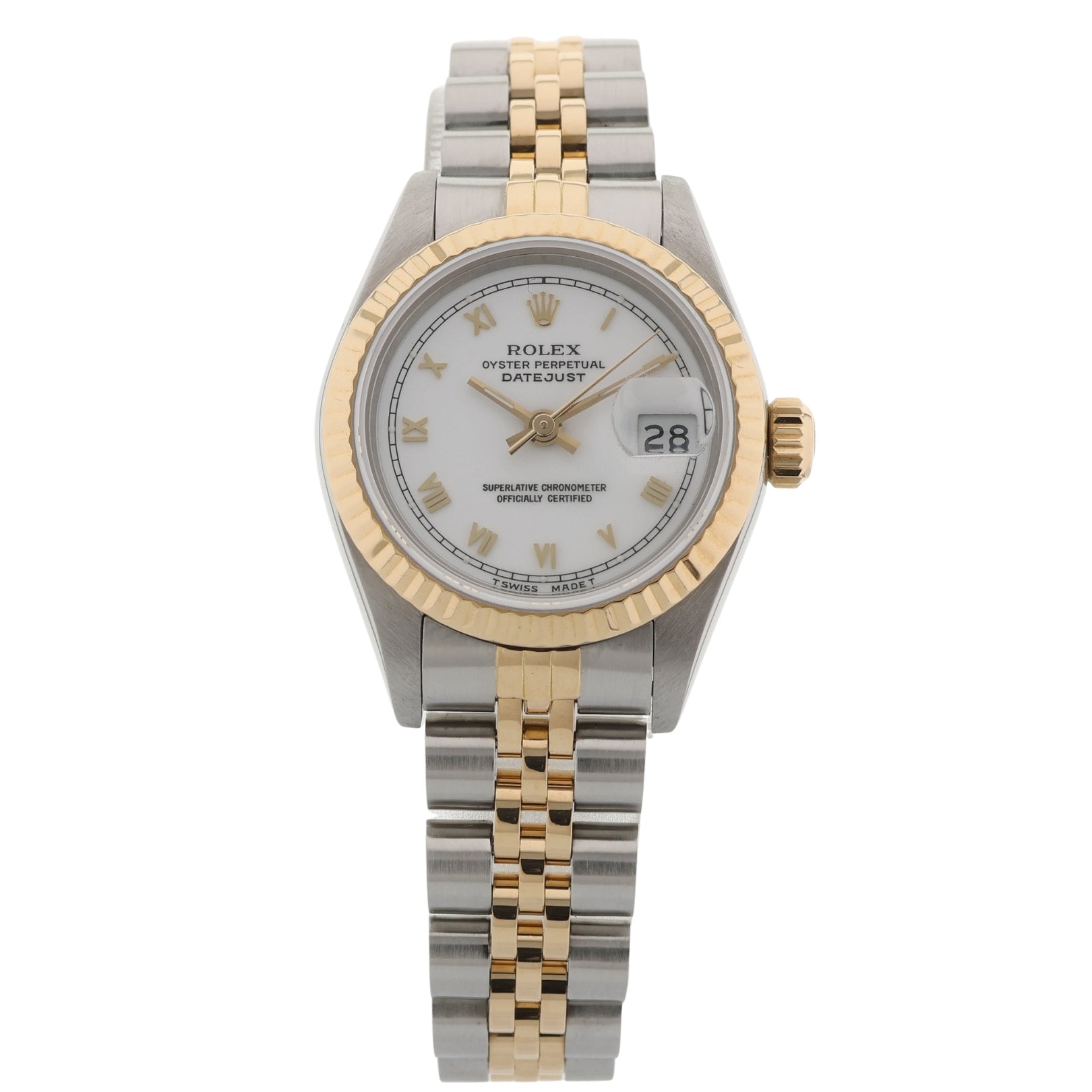 Rolex Lady Datejust 26, Stahl/Gelbgold, Rolex Service 2021, Ref. 69173, 1987, mit Box - LUXUHRIA