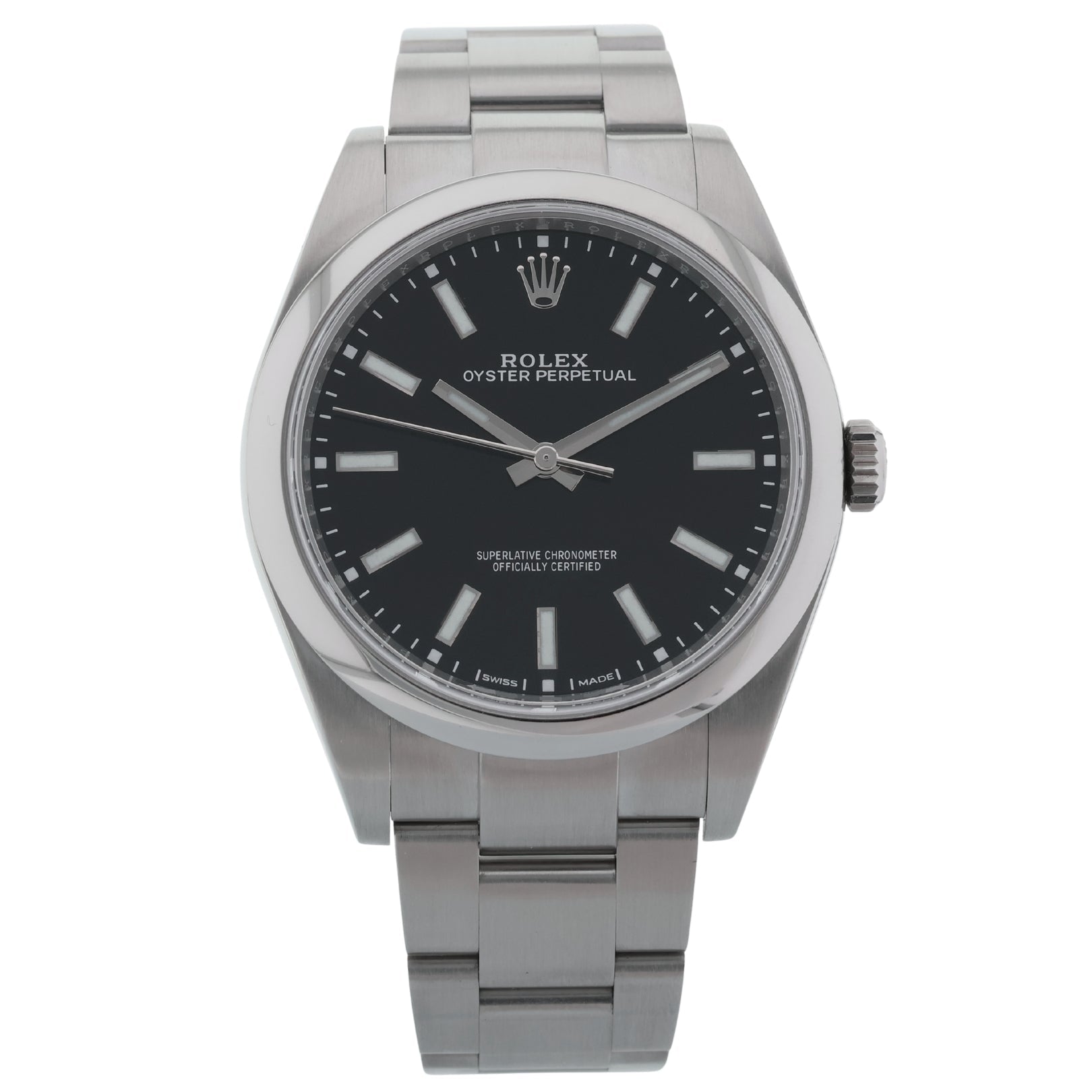 Rolex Oyster Perpetual 39, Black Dial, Ref. 114300, 07 - 2018, B+P - LUXUHRIA
