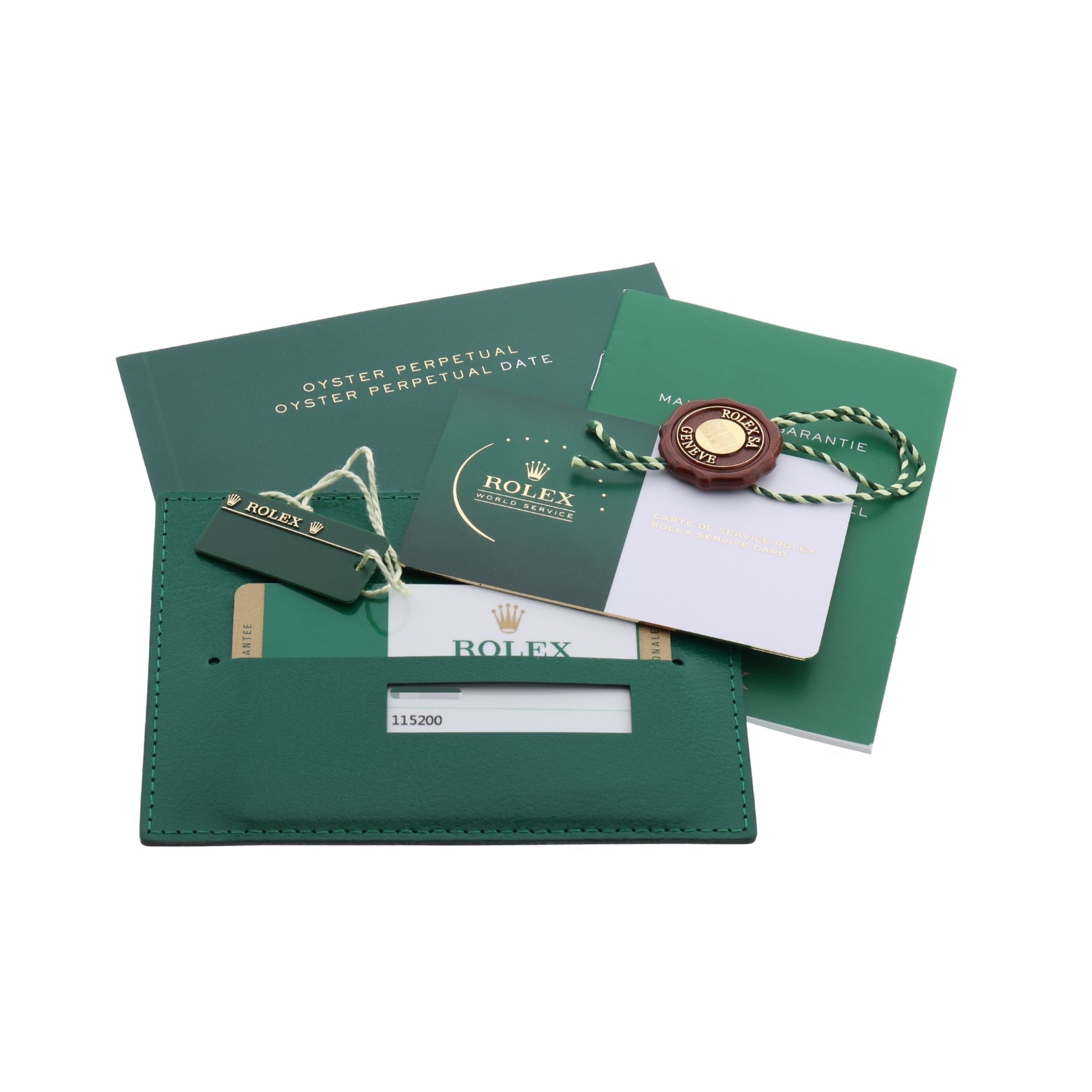 Rolex Oyster Perpetual Date, Silver Dial, Service 2025, Ref. 115200, 2015, B+P - LUXUHRIA