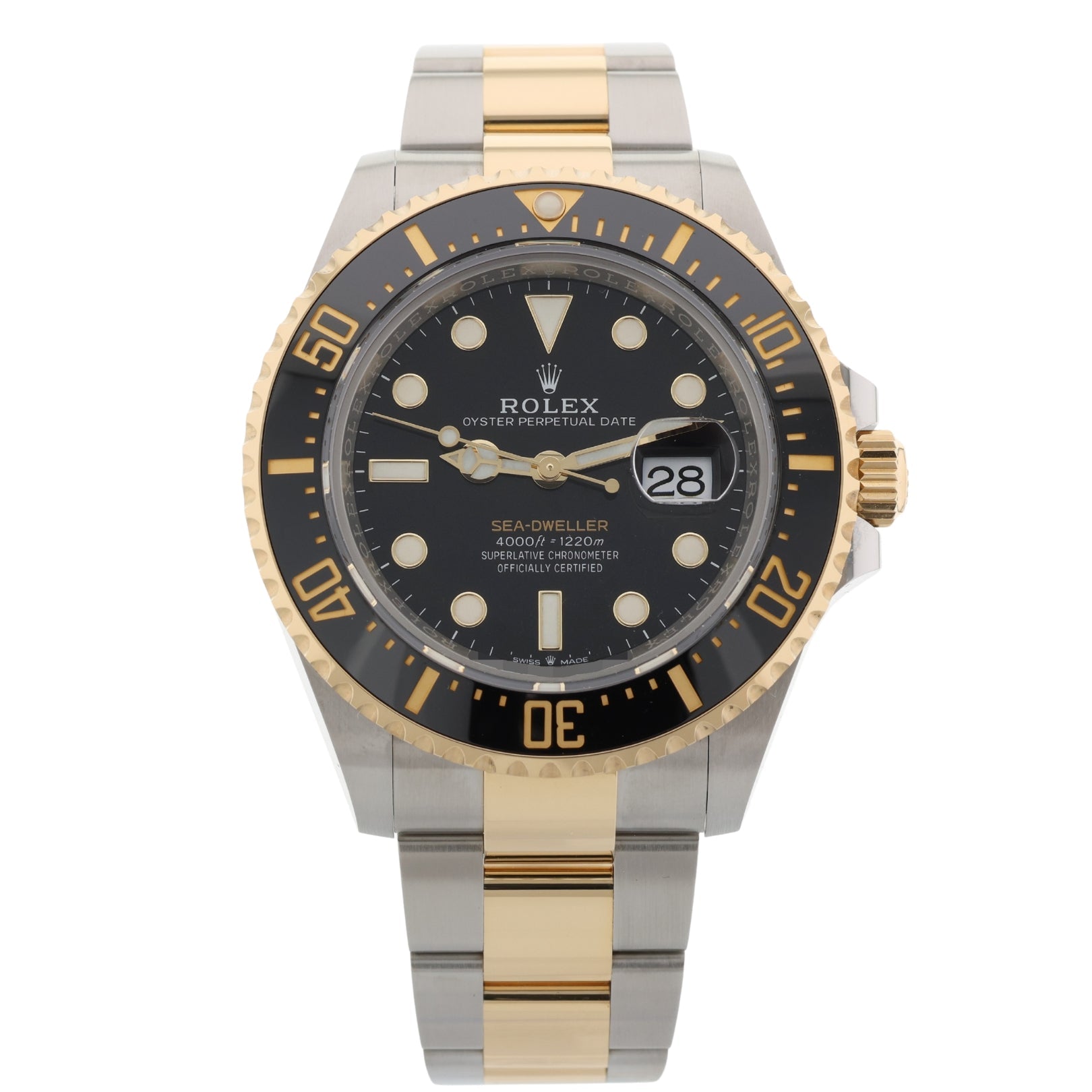 Rolex Sea-Dweller Deepsea, Edelstahl/Gelbgold, Erstkaufrechnung, Ref. 126603, 2022, B+P - LUXUHRIA